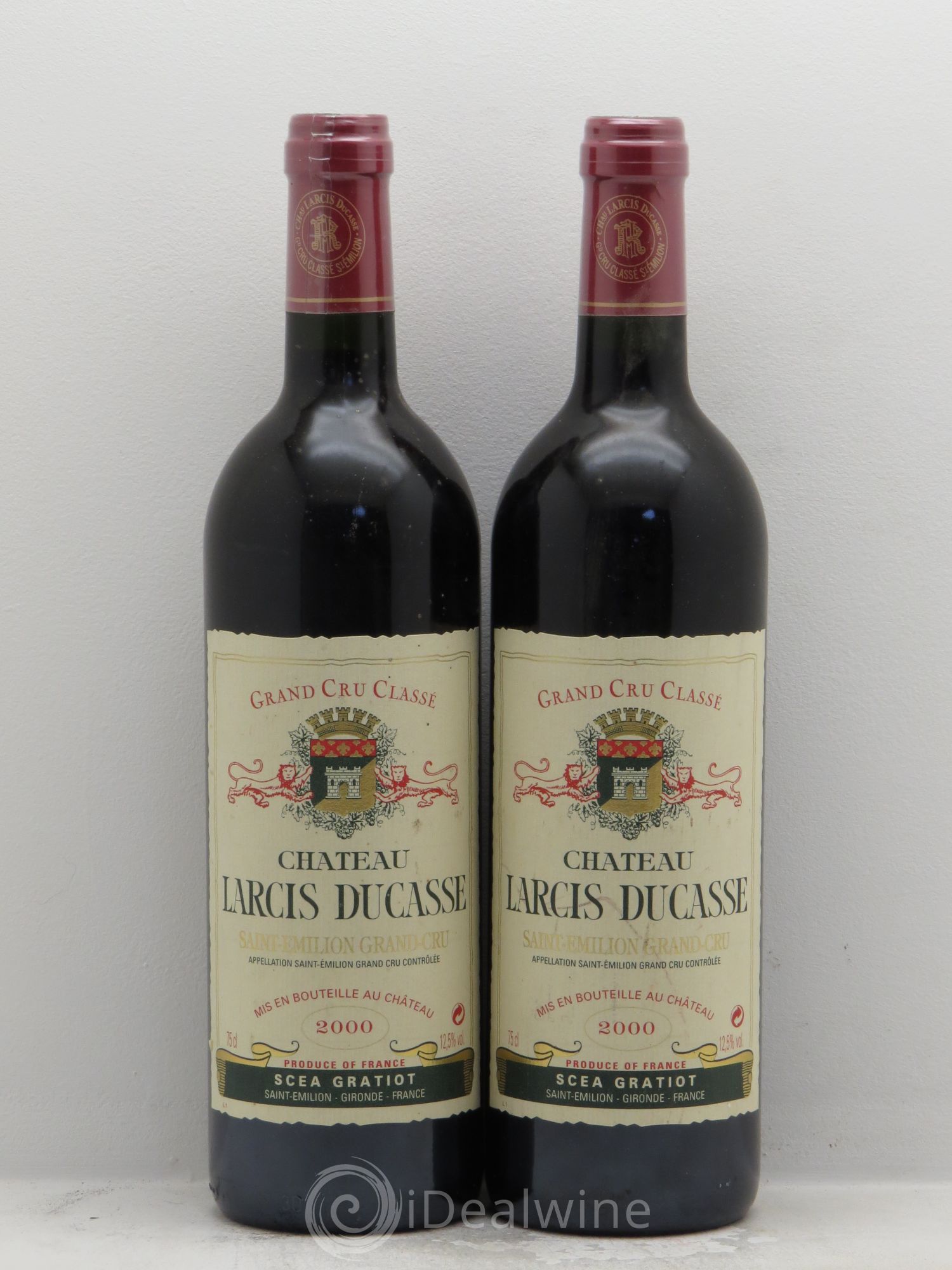 Château Larcis Ducasse 1er Grand Cru Classé B 2000 - Lot de 2 bouteilles - 0