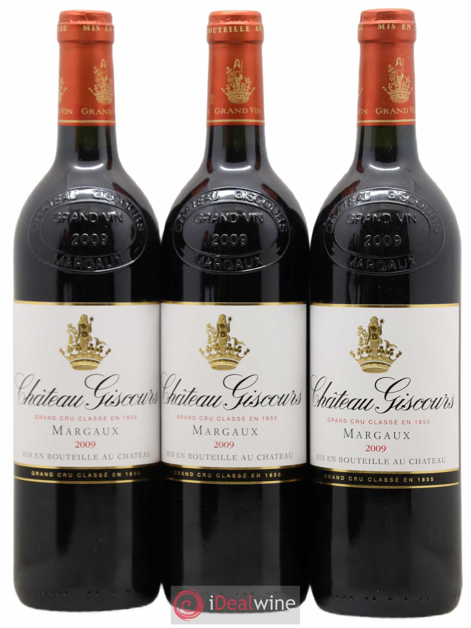 Château Giscours 3ème Grand Cru Classé Couvercle caisse bois endommagé 2009 - Lotto di 6 bottiglie - 1