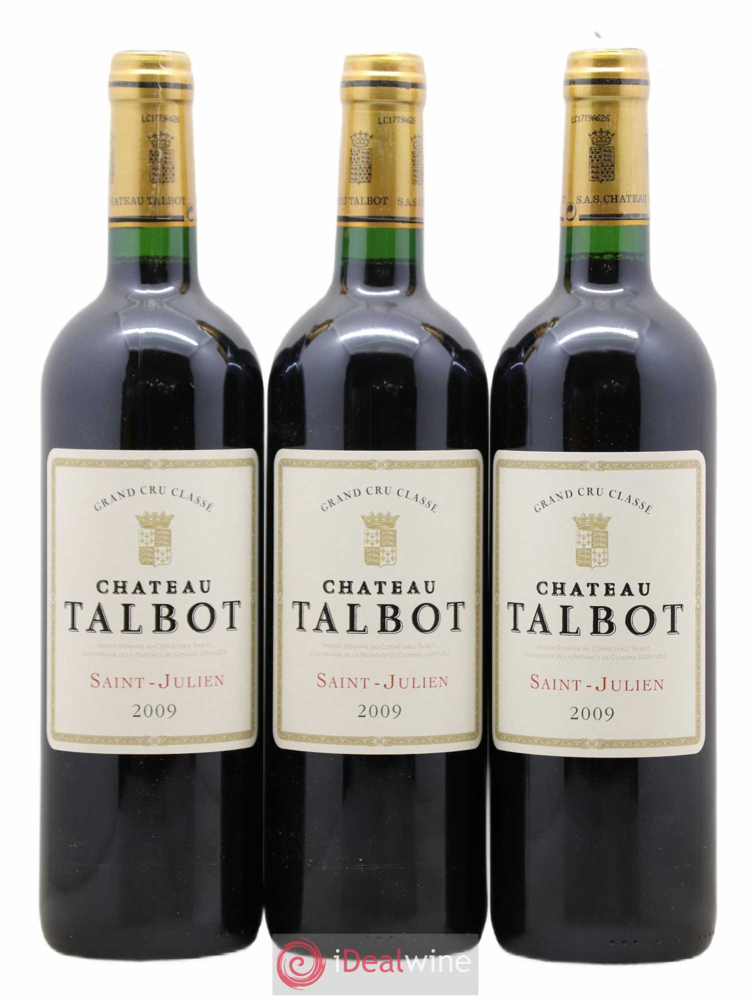 Château Talbot 4ème Grand Cru Classé 2009 - Lot de 12 bouteilles - 1