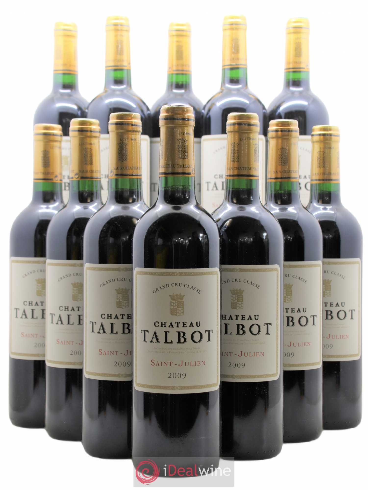 Château Talbot 4ème Grand Cru Classé 2009 - Lot de 12 bouteilles - 0