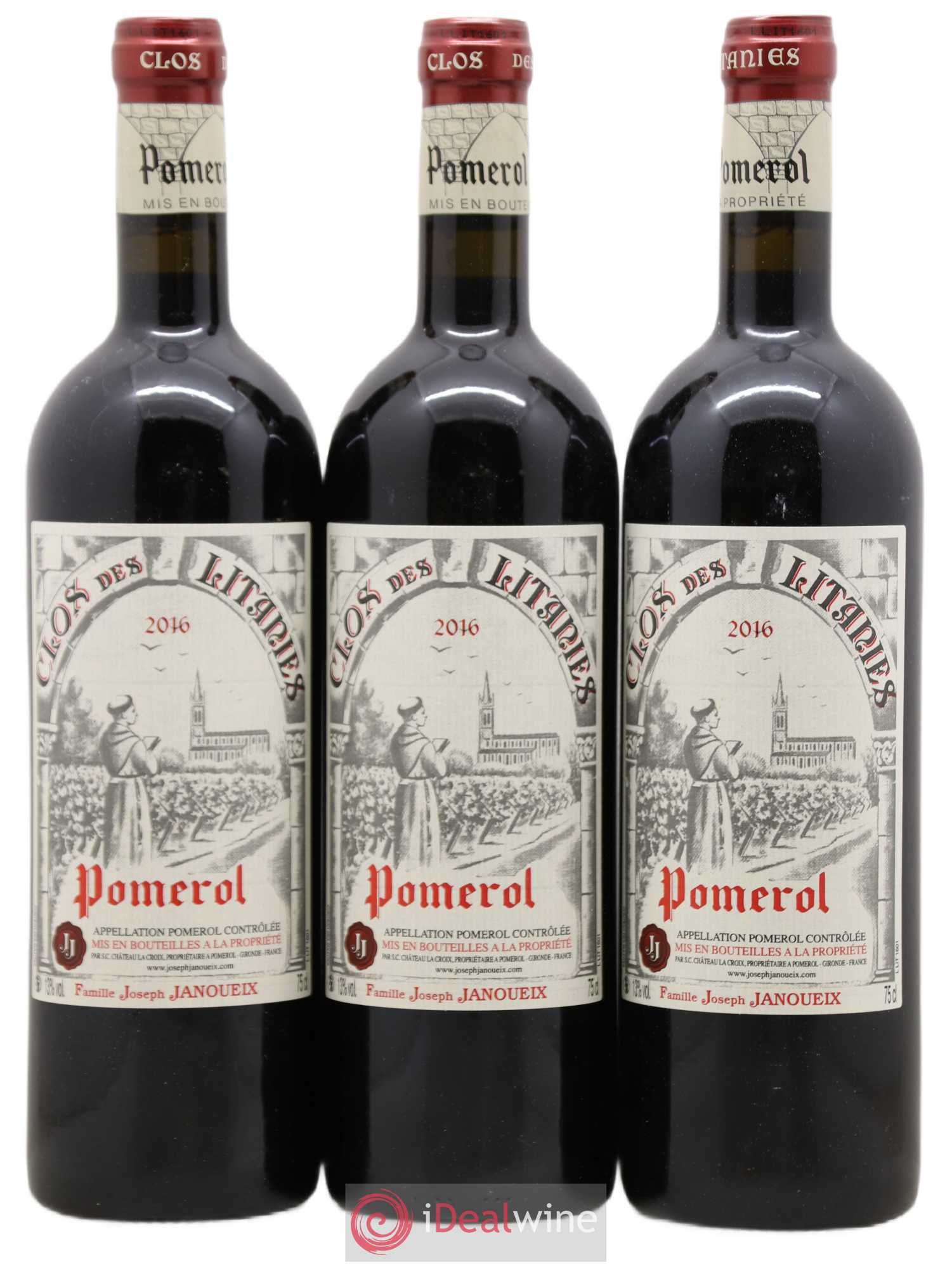 Pomerol Clos des Litanies 2016 - Posten von 12 Flaschen - 1