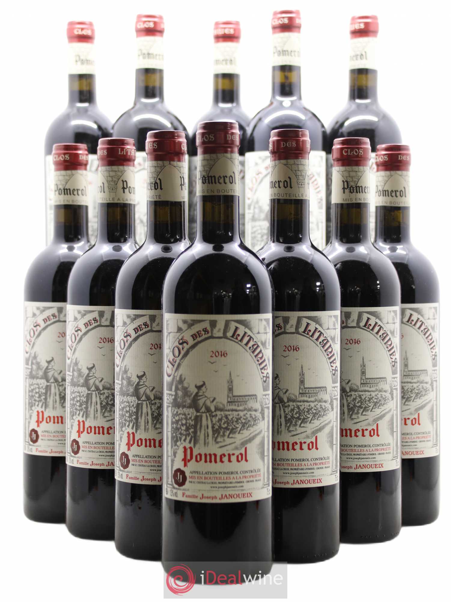 Pomerol Clos des Litanies 2016 - Posten von 12 Flaschen - 0