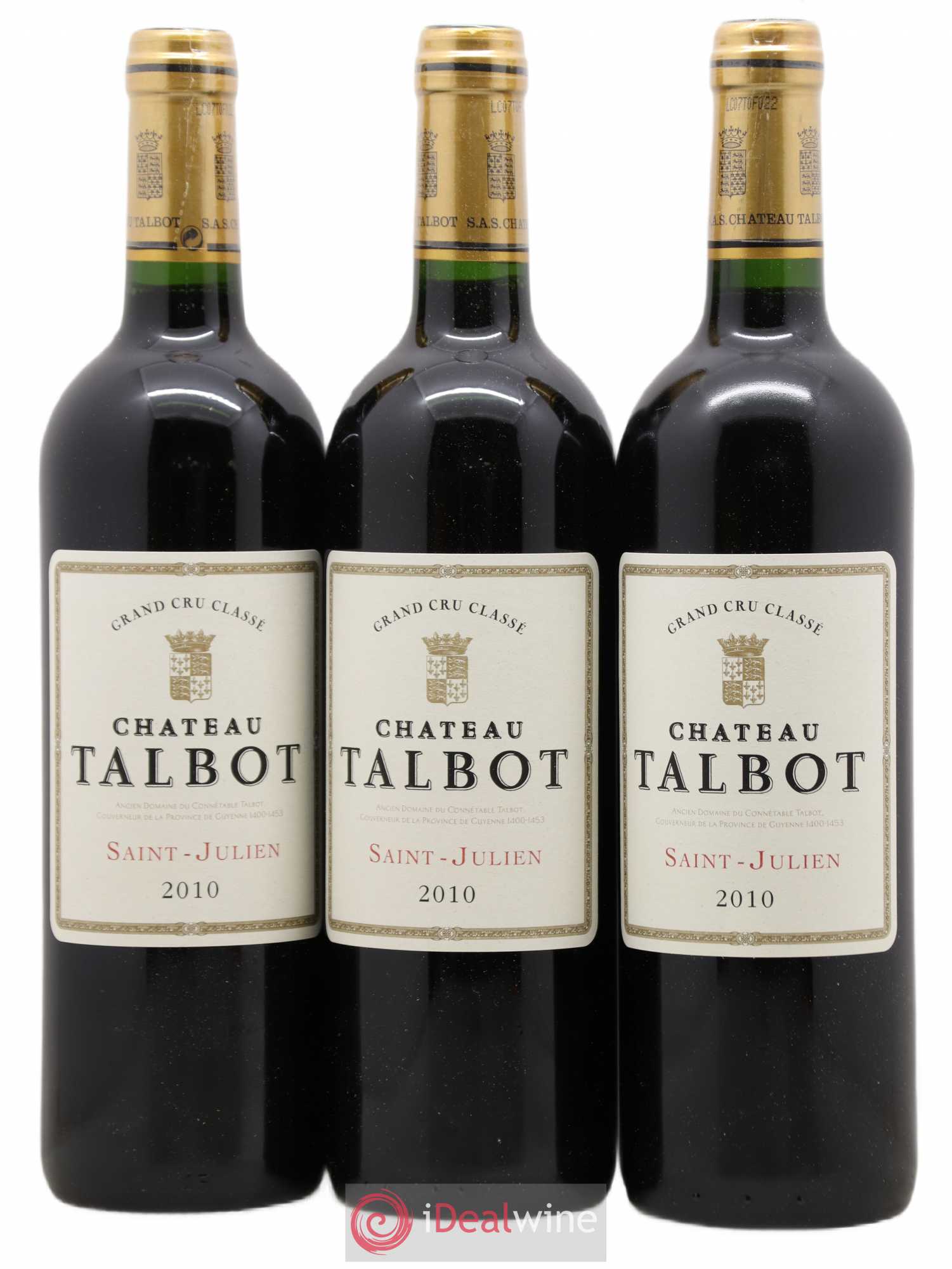 Château Talbot 4ème Grand Cru Classé 2010 - Lot de 12 bouteilles - 2