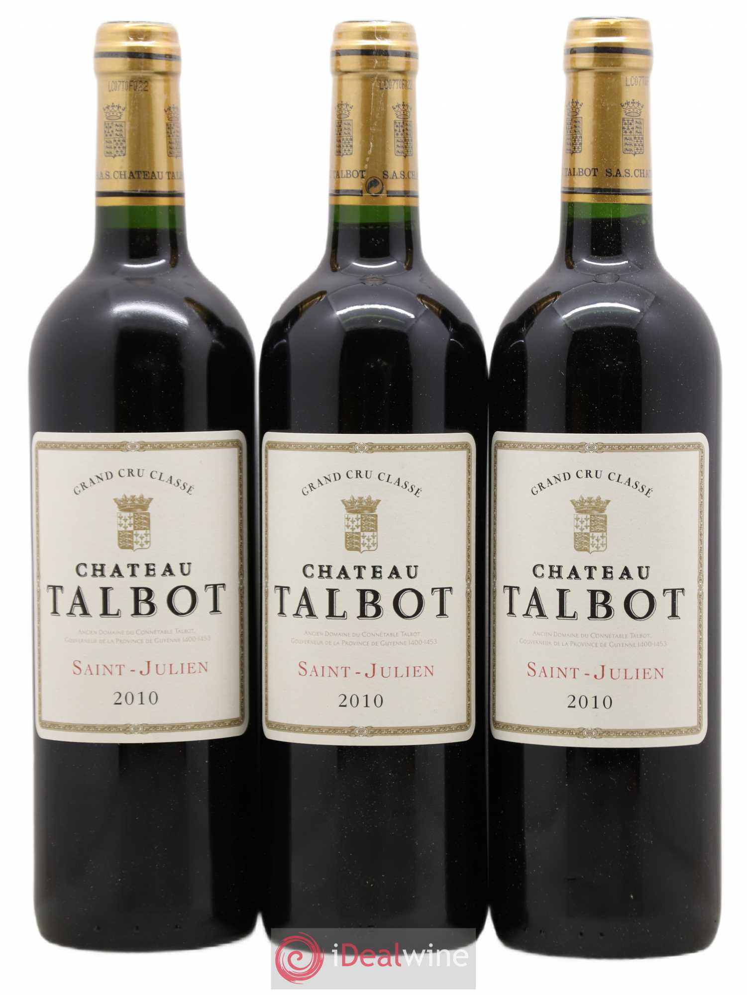 Château Talbot 4ème Grand Cru Classé 2010 - Lot de 12 bouteilles - 3