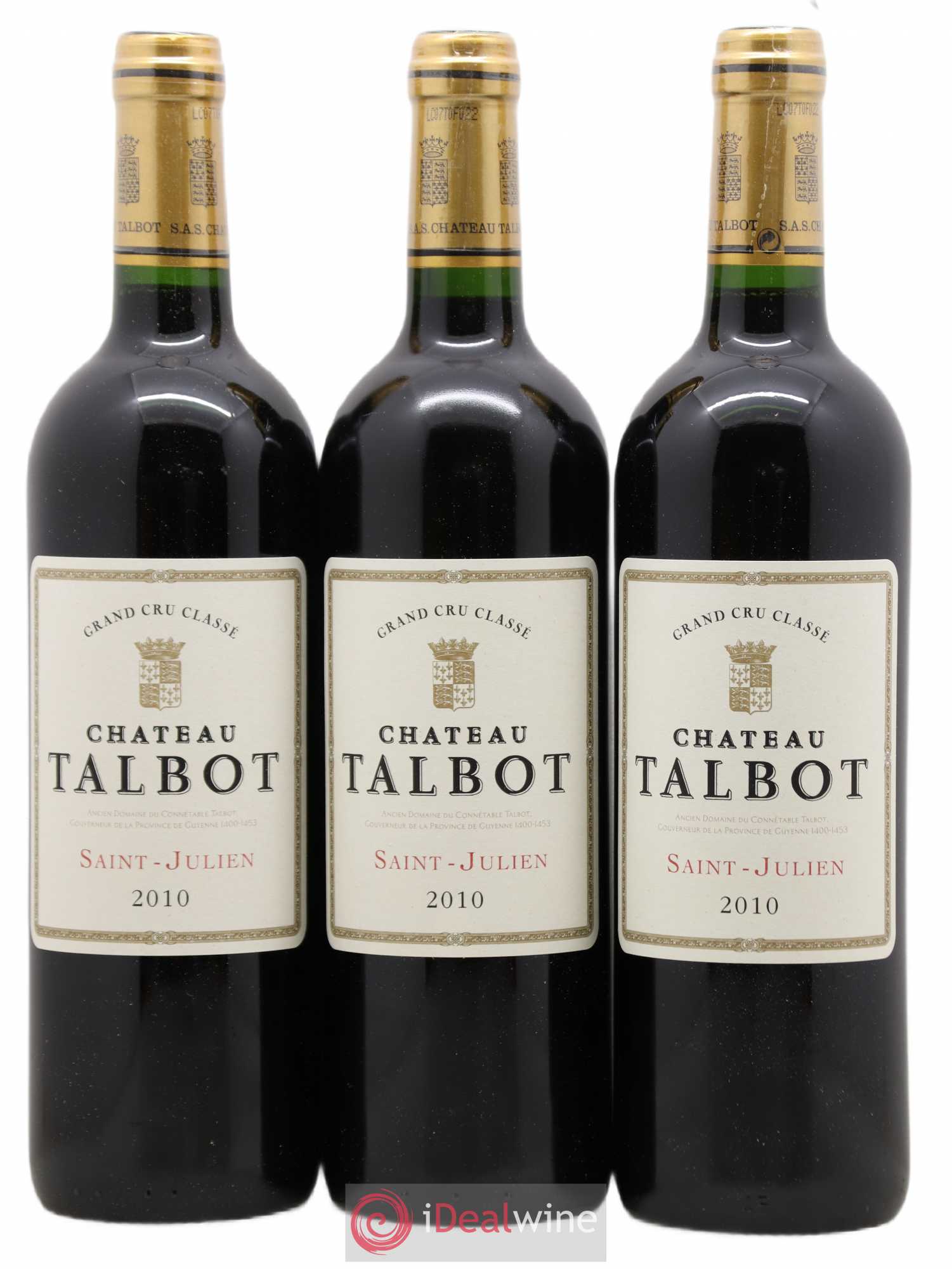 Château Talbot 4ème Grand Cru Classé 2010 - Lot de 12 bouteilles - 4
