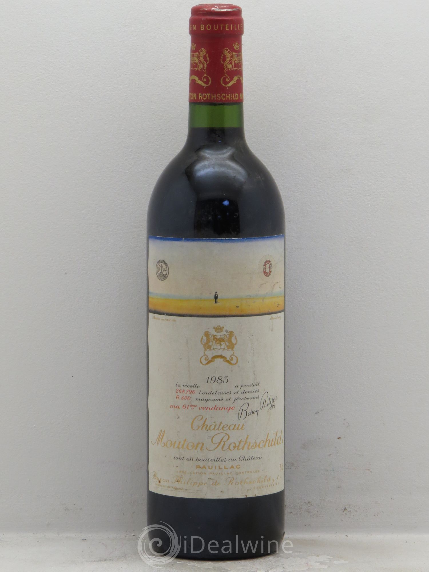 Château Mouton Rothschild 1er Grand Cru Classé 1983 - Lot de 1 bouteille - 0