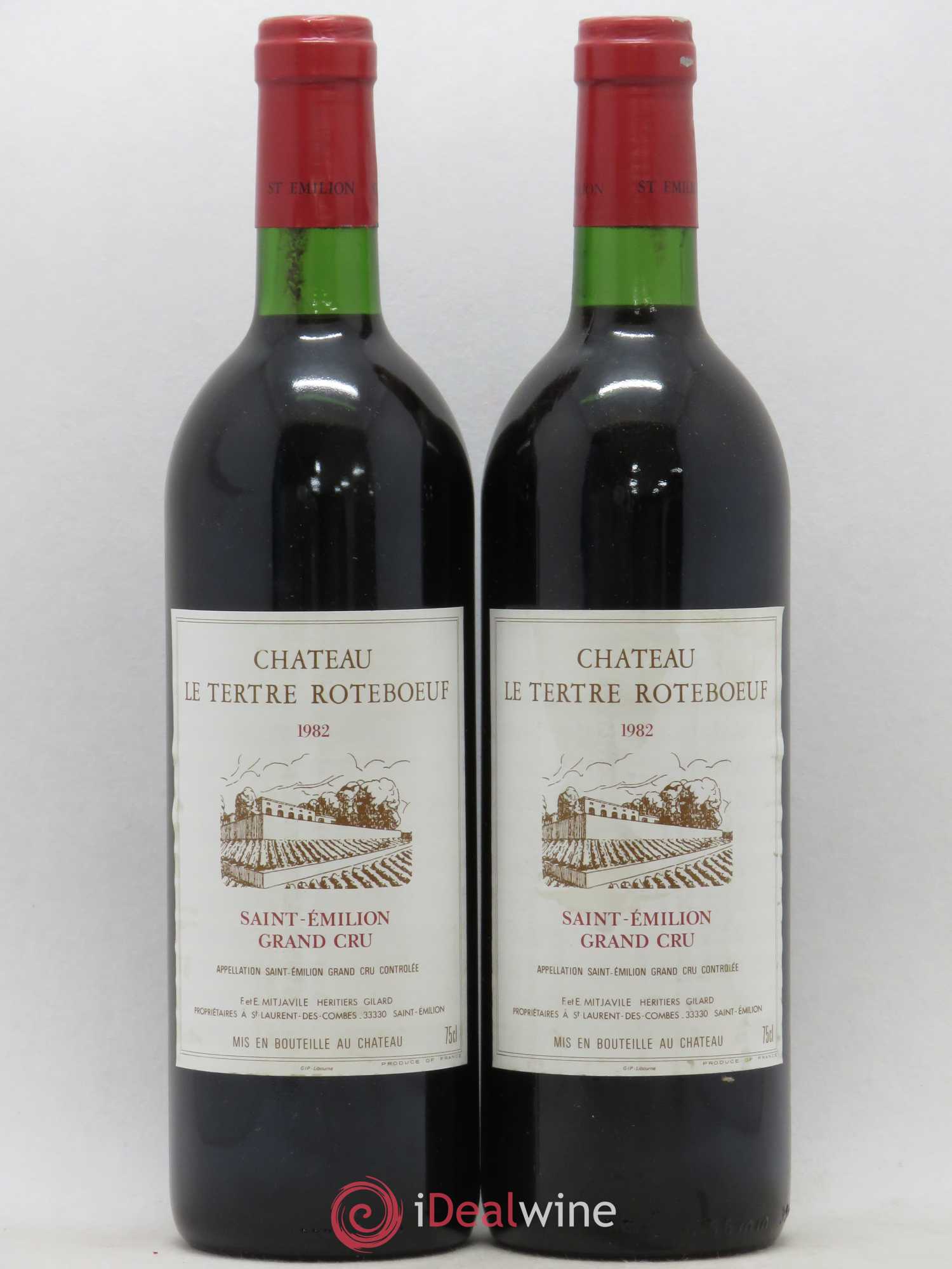 Château Tertre Roteboeuf 1982 - Lot de 2 bouteilles - 0