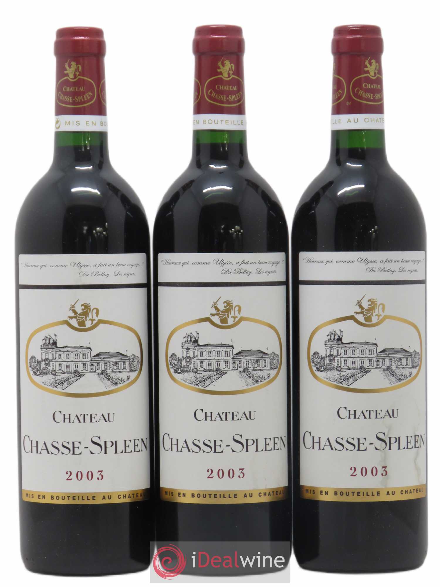 Château Chasse Spleen 2003 - Lot de 3 bouteilles - 0