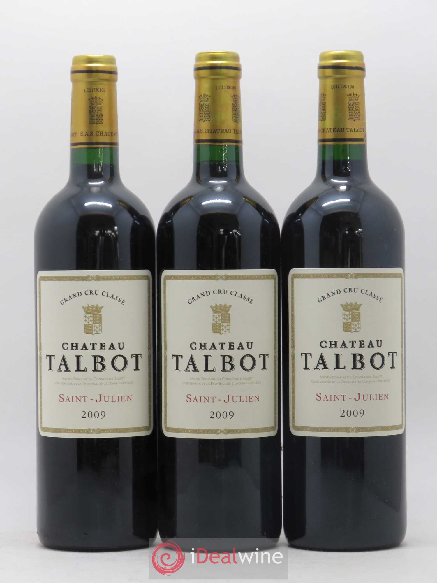 Château Talbot 4ème Grand Cru Classé 2009 - Lot de 6 bouteilles - 1
