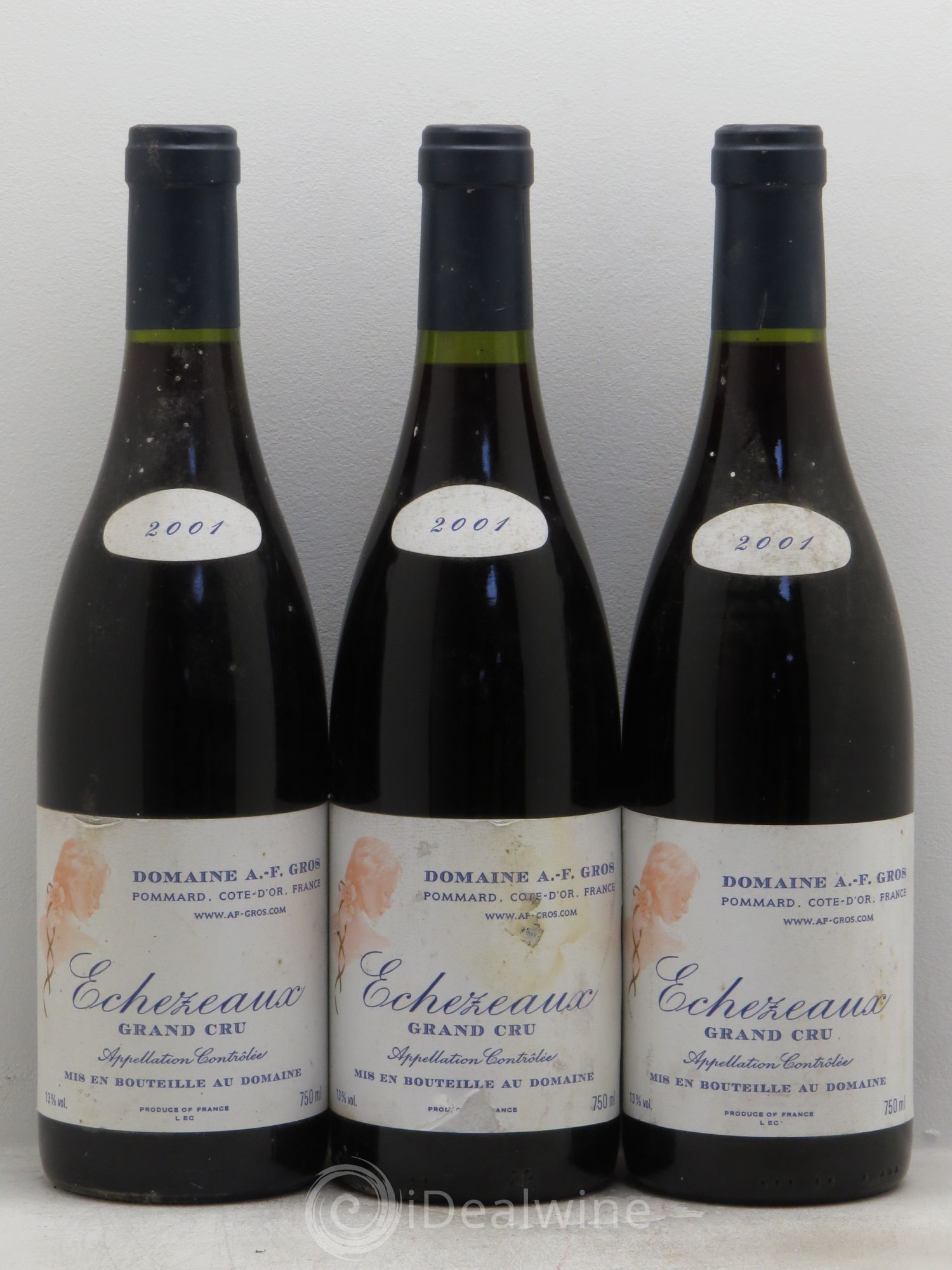 Echezeaux Grand Cru A.-F. Gros 2001 - Lot de 3 bouteilles - 0