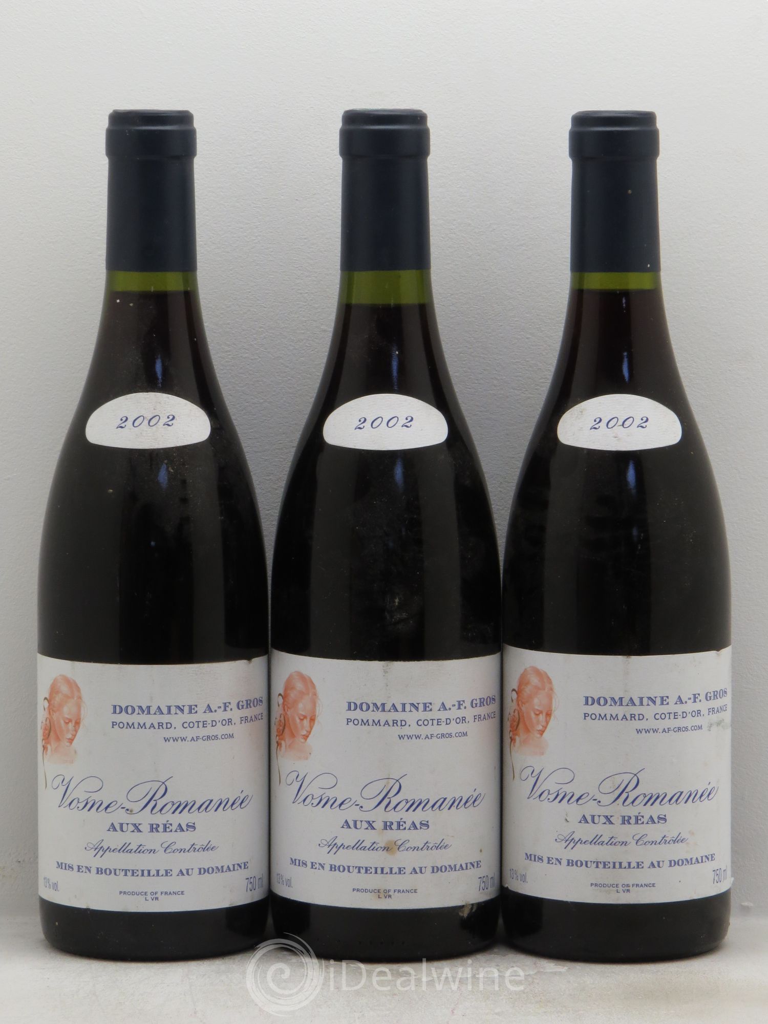 Vosne-Romanée Aux Reas A.-F. Gros 2002 - Lot de 3 bouteilles - 0