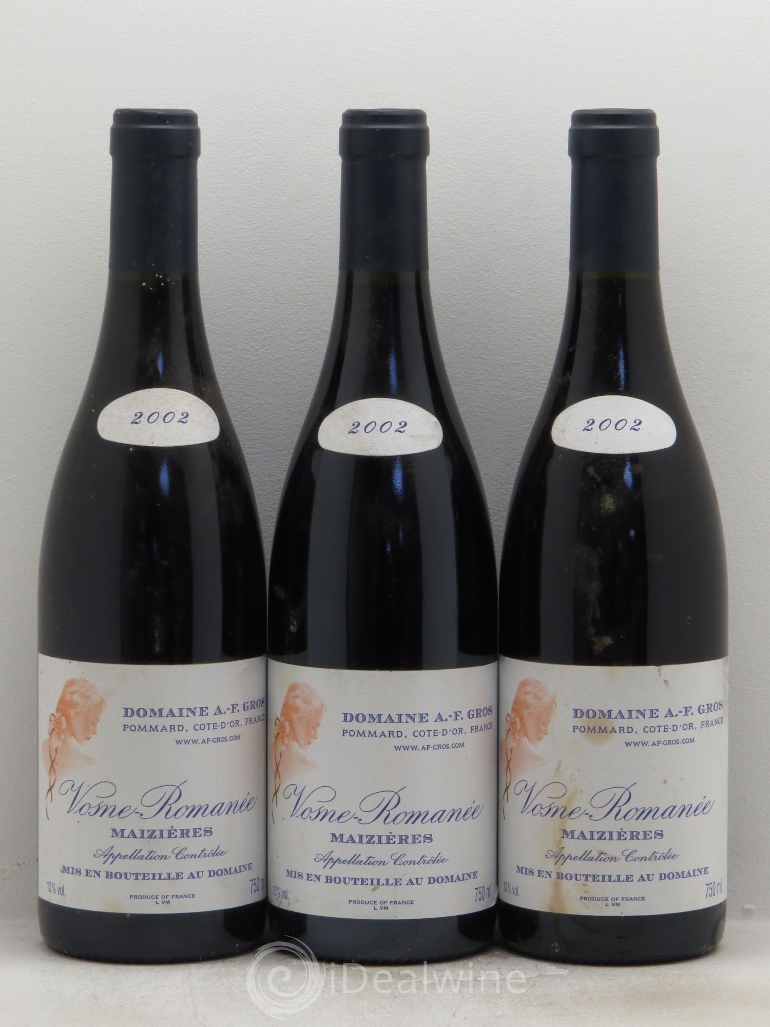 Vosne-Romanée Maizières A.-F. Gros 2002 - Lot de 3 bouteilles - 0