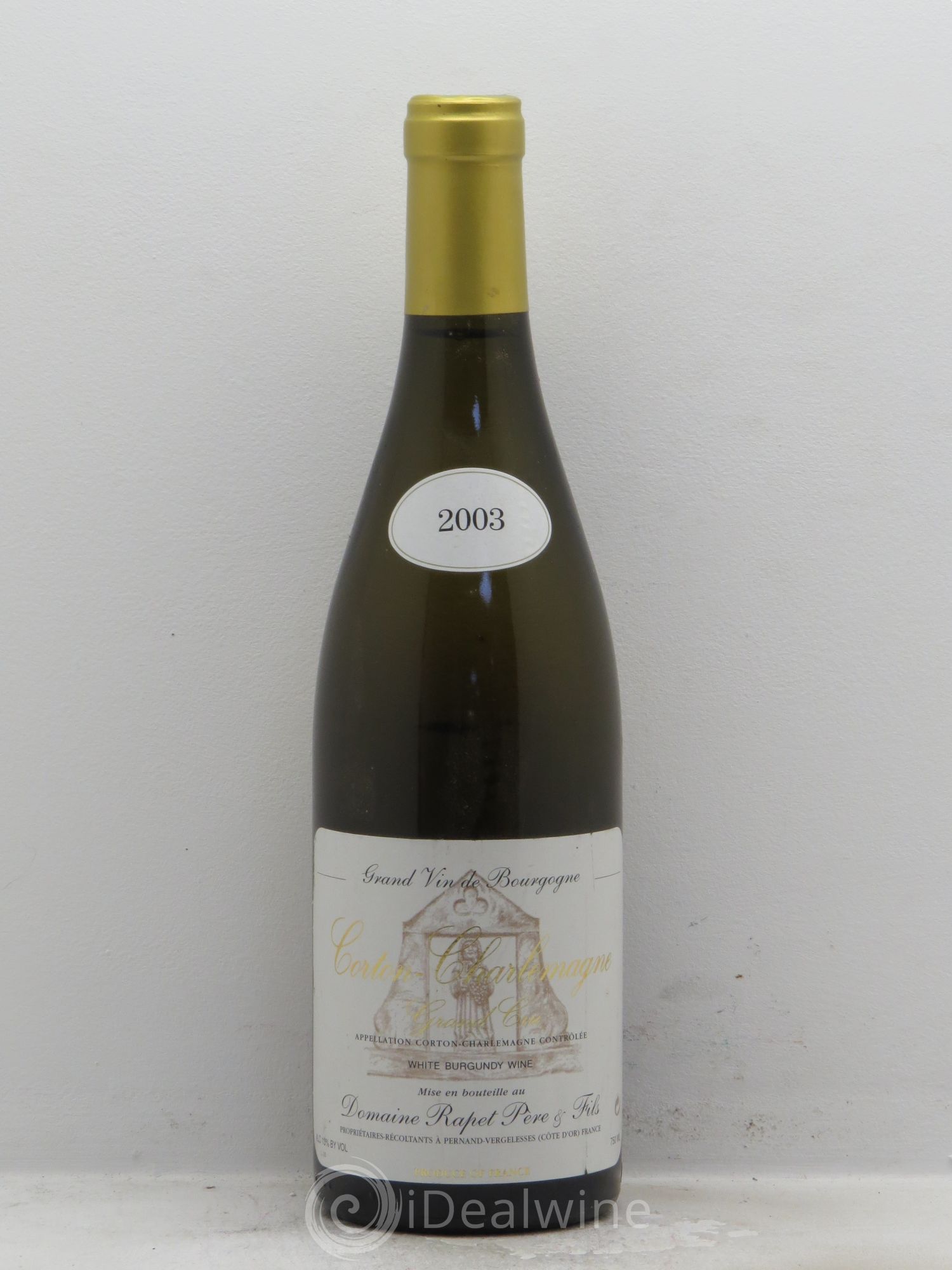 Corton-Charlemagne Grand Cru Rapet Père & Fils 2003 - Lot de 1 bouteille - 0