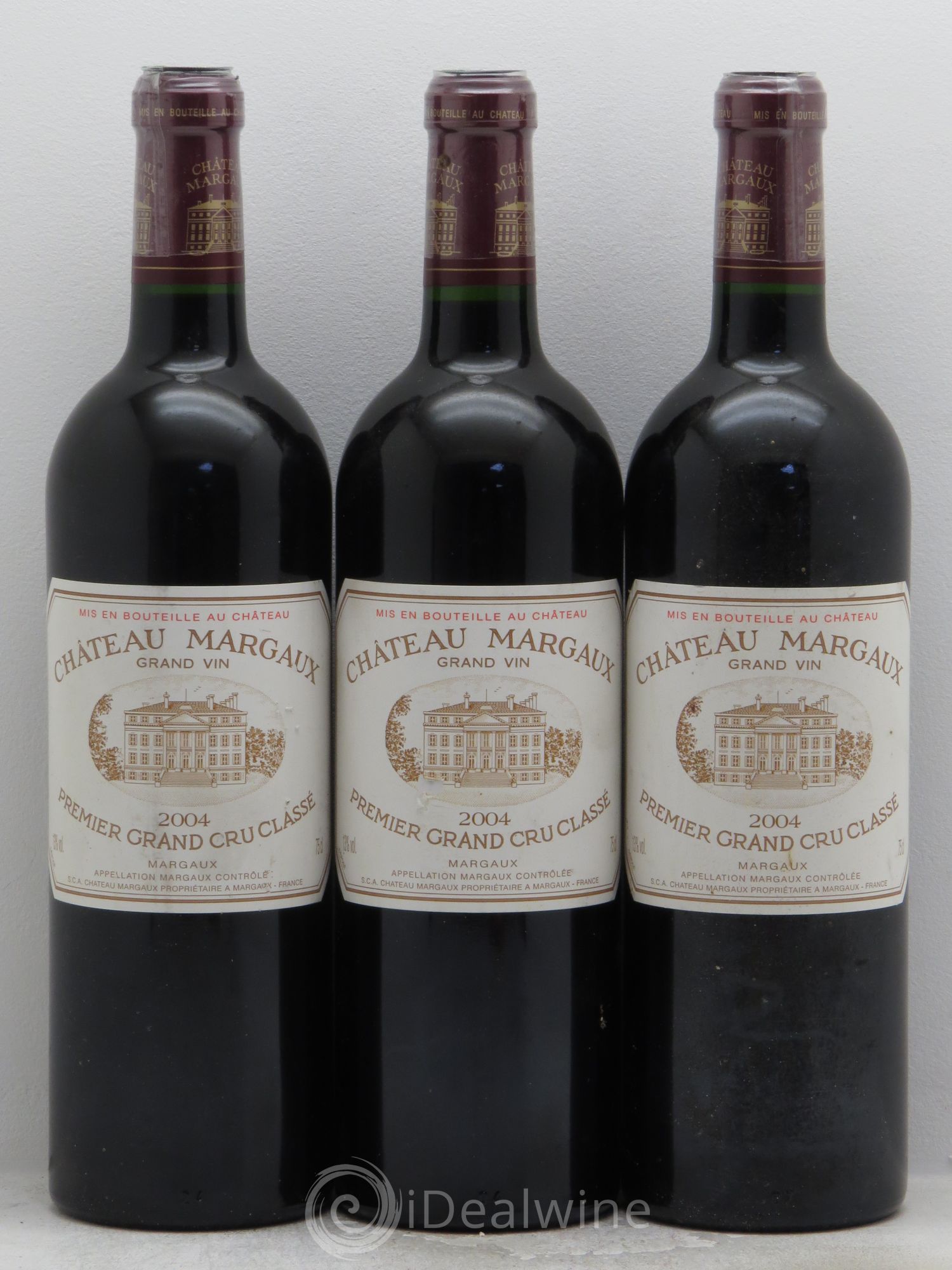Château Margaux 1er Grand Cru Classé 2004 - Lot de 3 bouteilles - 0