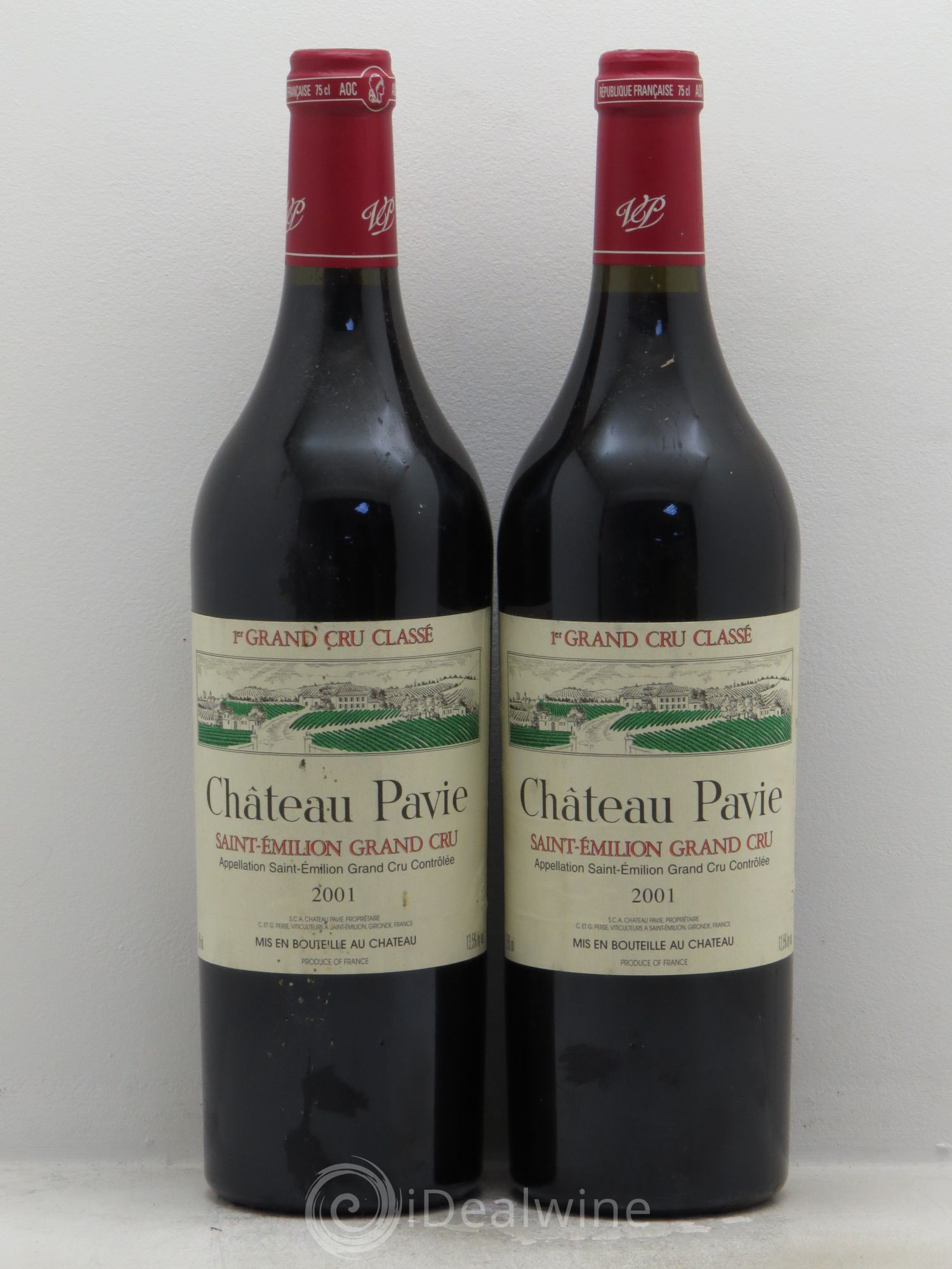Château Pavie 1er Grand Cru Classé A 2001 - Lot de 2 bouteilles - 0