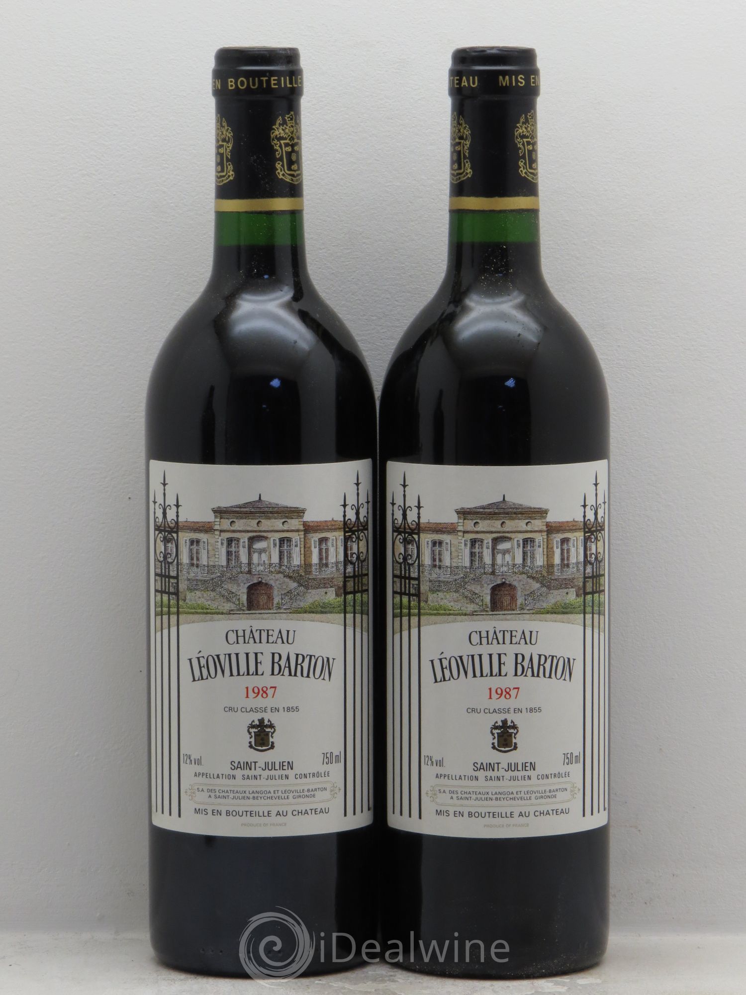 Château Léoville Barton 2ème Grand Cru Classé 1987 - Lot de 2 bouteilles - 0