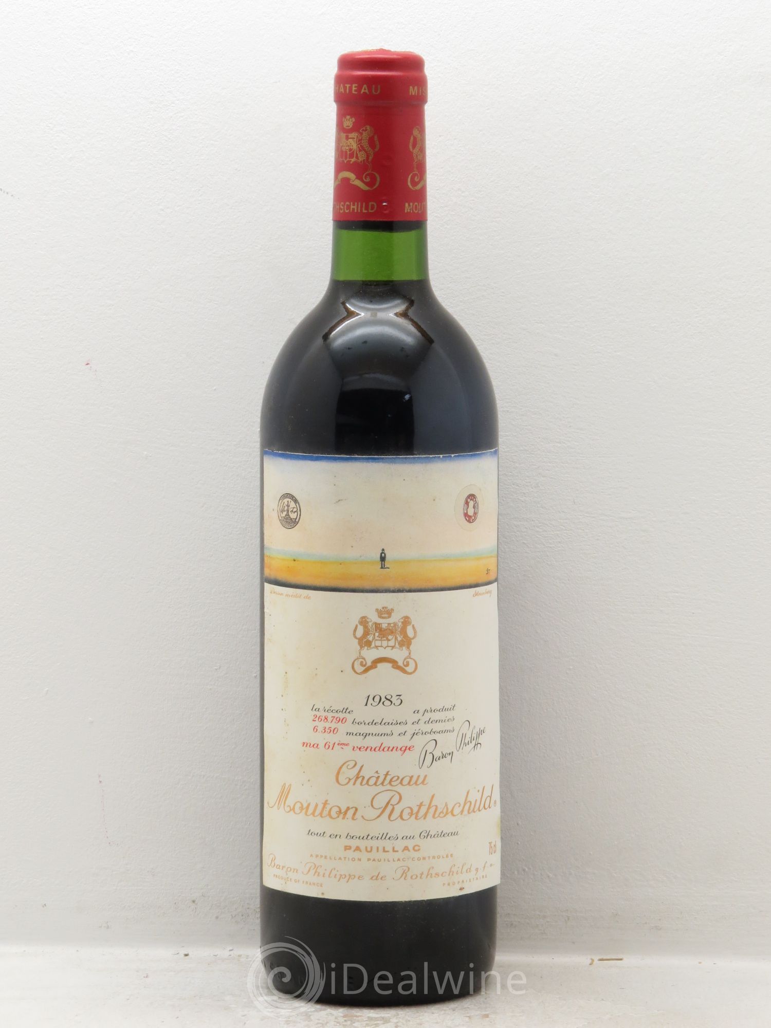 Château Mouton Rothschild 1er Grand Cru Classé 1983 - Lot de 1 bouteille - 0