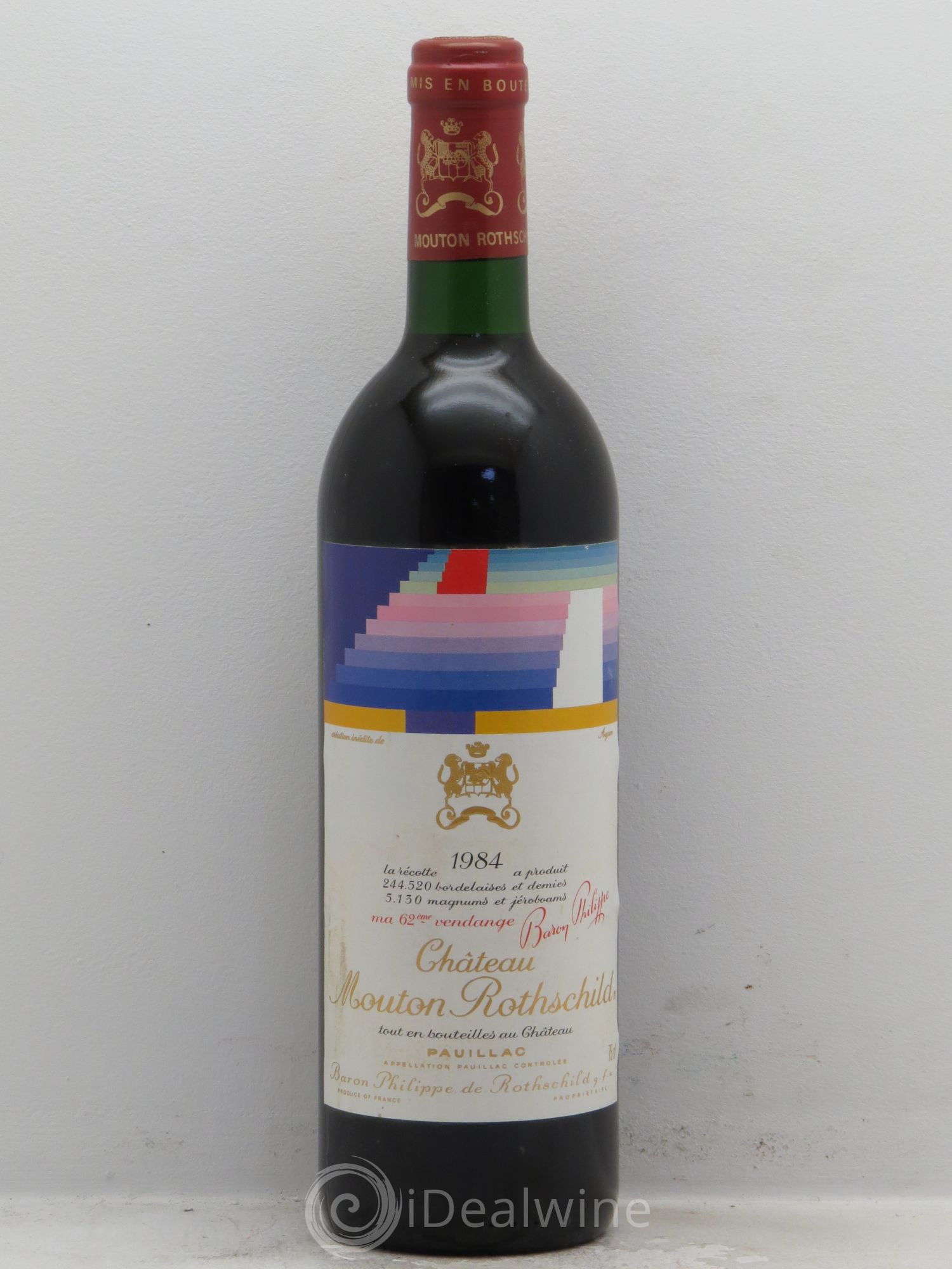Château Mouton Rothschild 1er Grand Cru Classé 1984 - Lot de 1 bouteille - 0