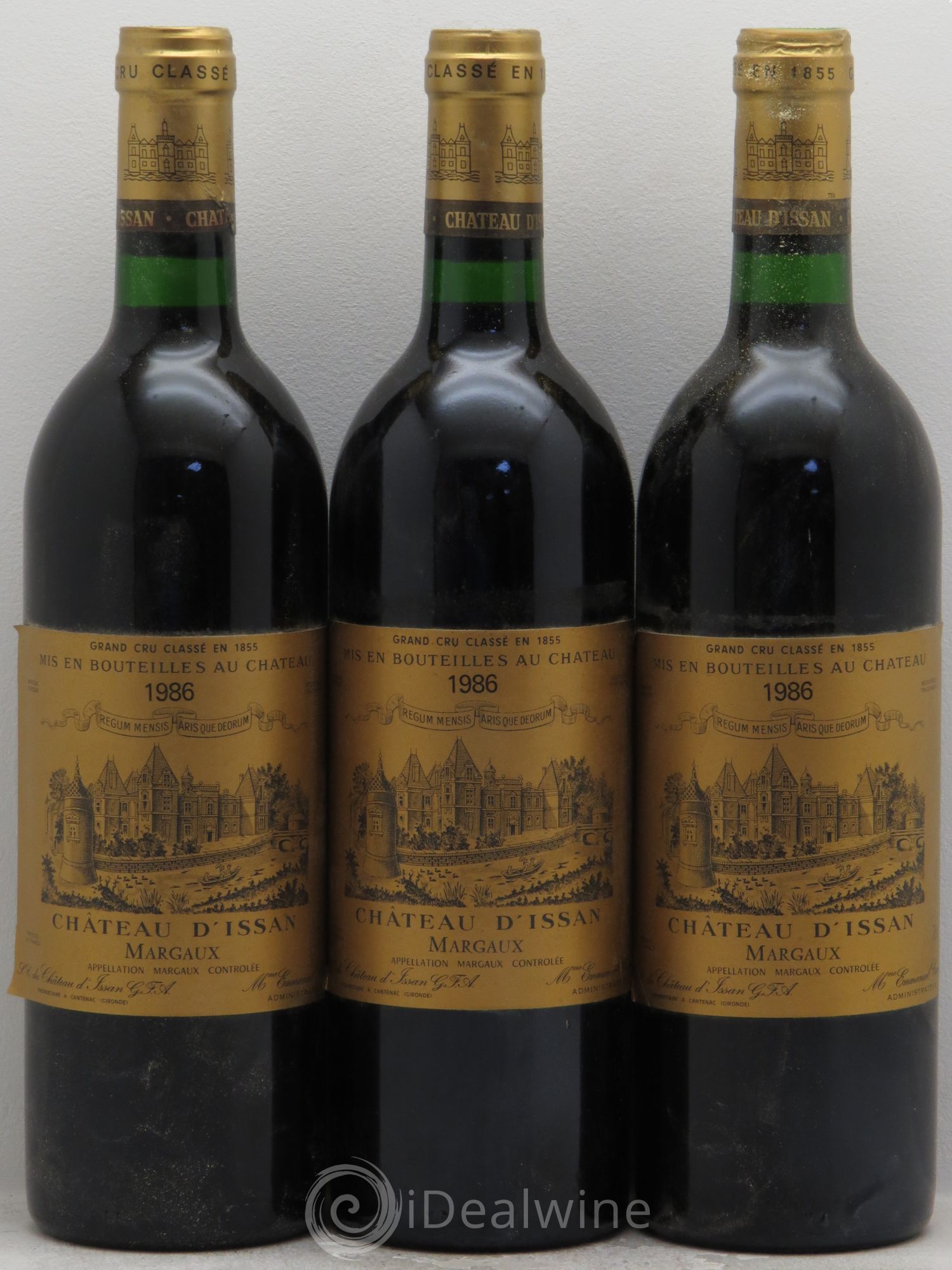 Château d'Issan 3ème Grand Cru Classé 1986 - Lot de 3 bouteilles - 0