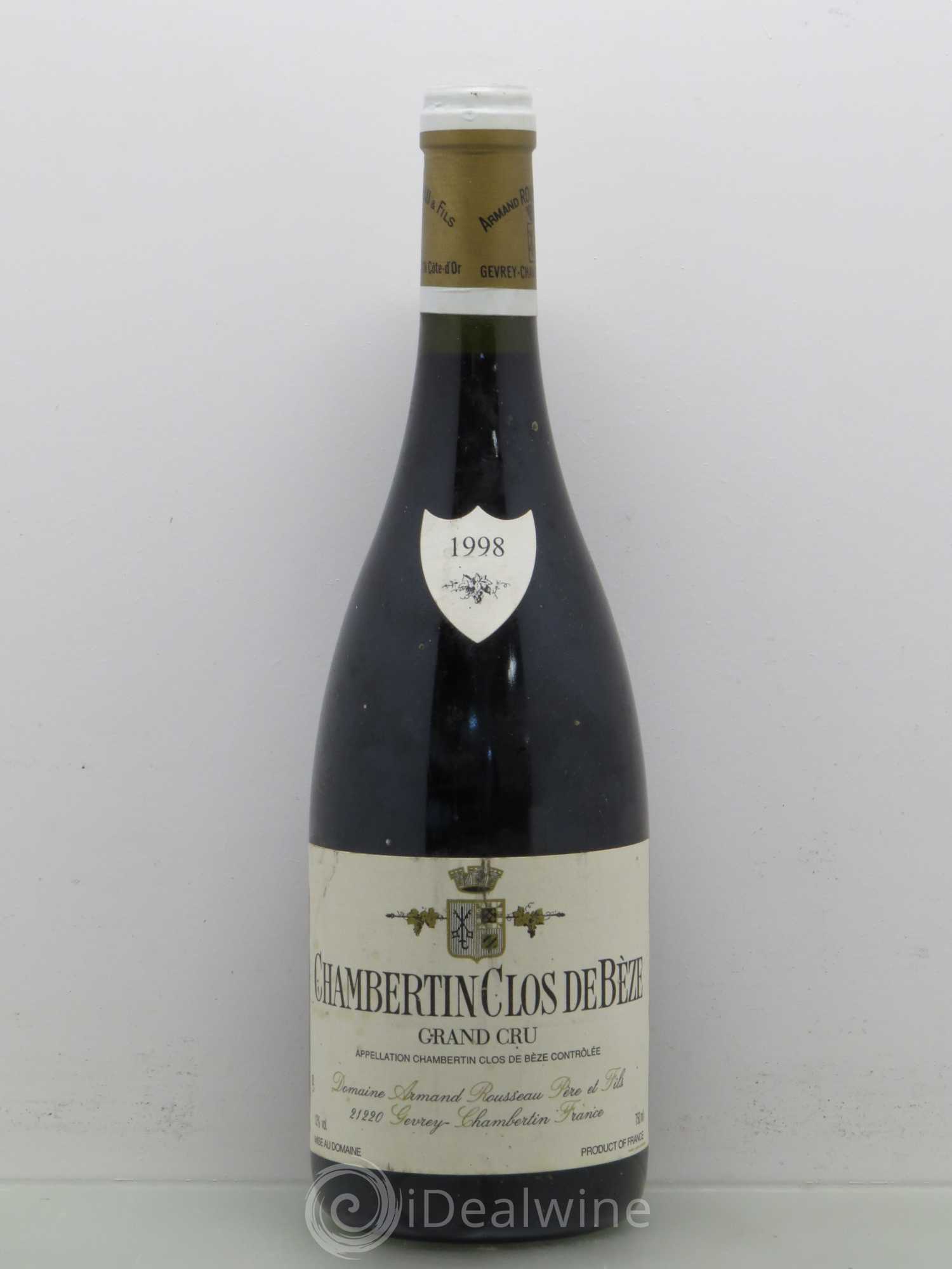 Chambertin Clos de Bèze Grand Cru Armand Rousseau (Domaine) 1998 - Lot de 1 bouteille - 0