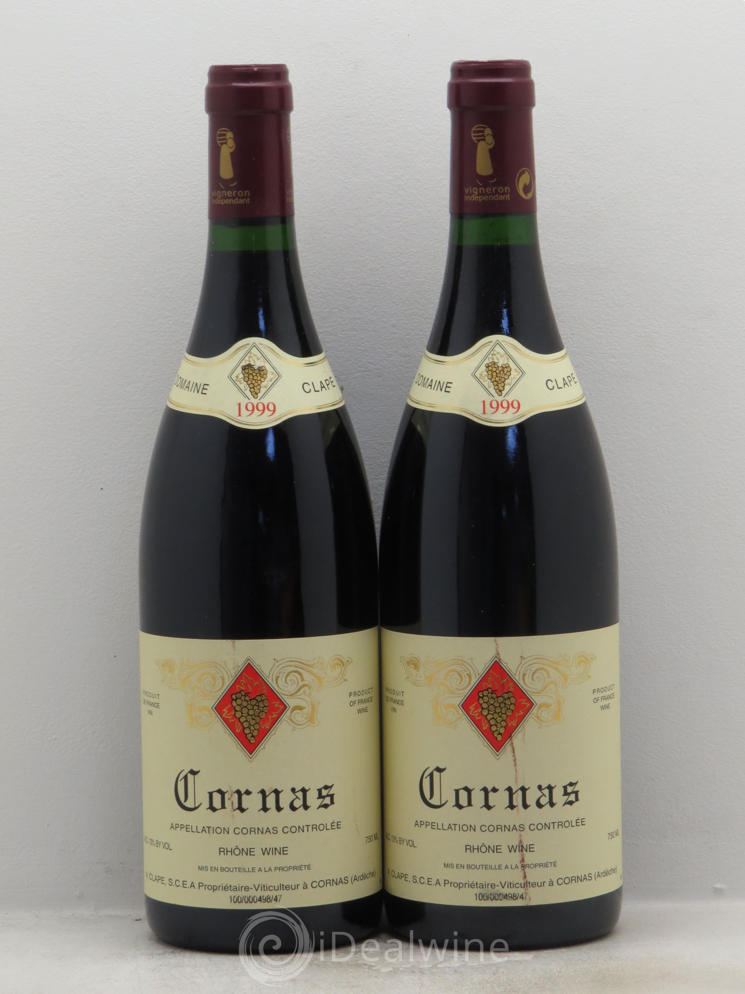 Cornas Auguste Clape 1999 - Lot de 2 bouteilles - 0