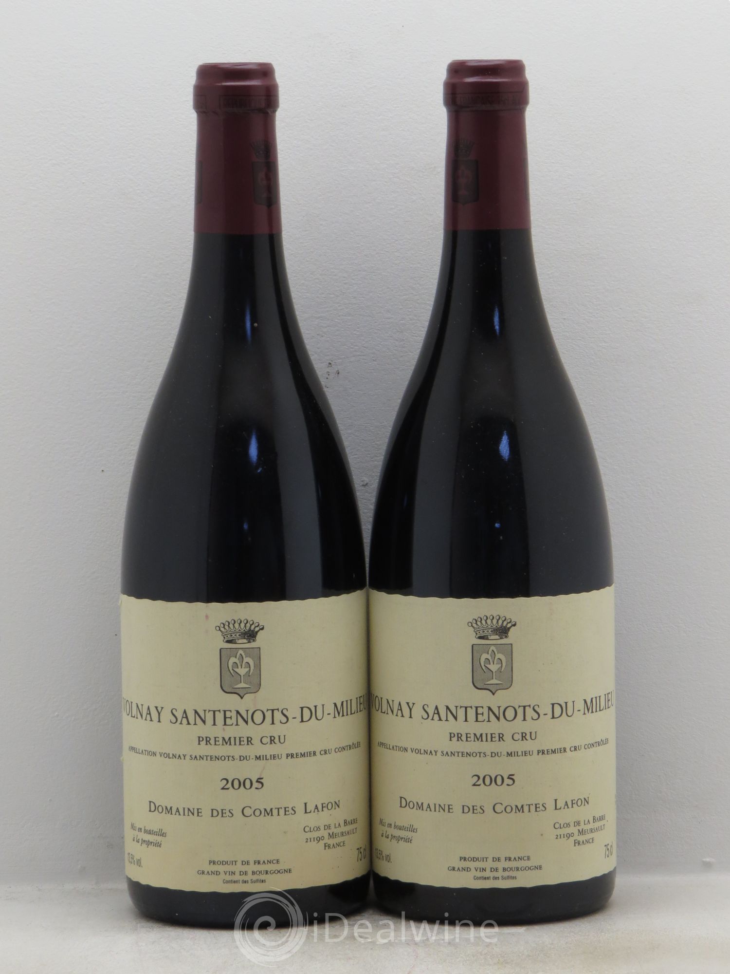 Volnay 1er Cru Santenots du Milieu Comtes Lafon (Domaine des) 2005 - Lot de 2 bouteilles - 0