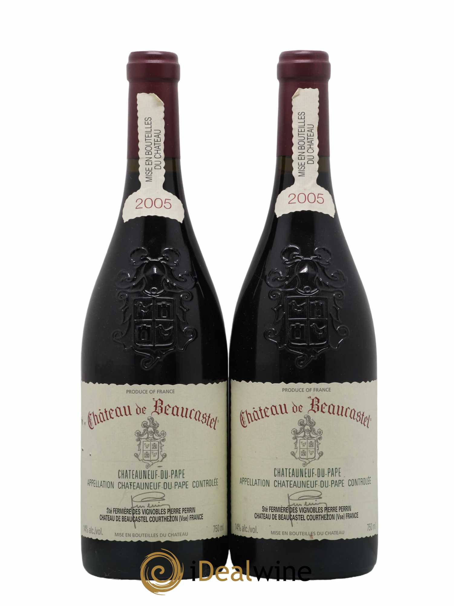 Châteauneuf-du-Pape Château de Beaucastel Famille Perrin 2005 - Lot of 2 bottles - 0