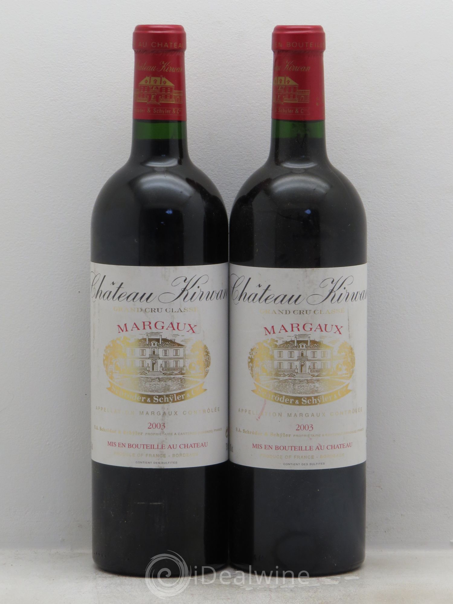 Château Kirwan 3ème Grand Cru Classé 2003 - Lot de 2 bouteilles - 0