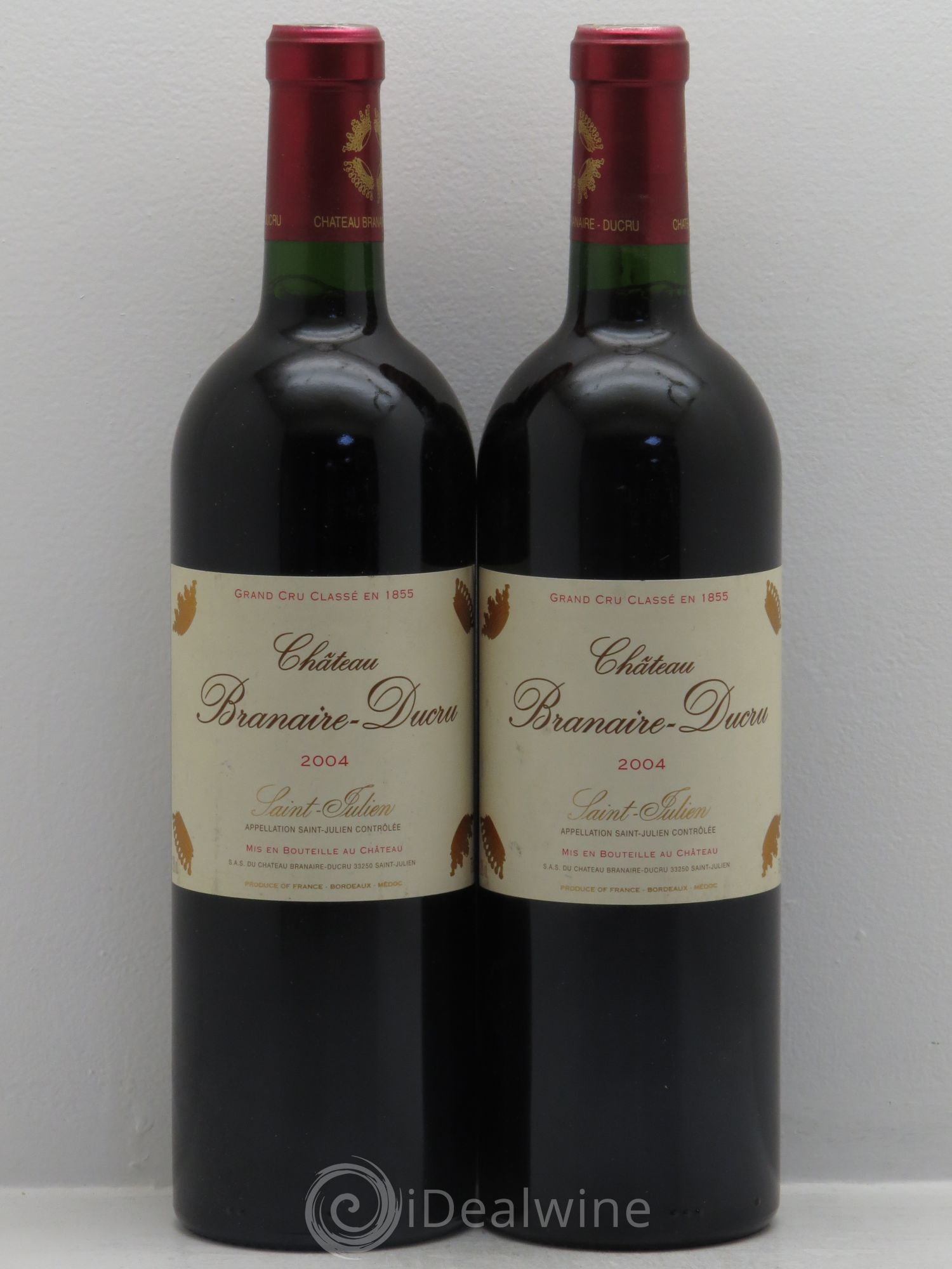 Château Branaire Ducru 4ème Grand Cru Classé 2004 - Lot de 2 bouteilles - 0