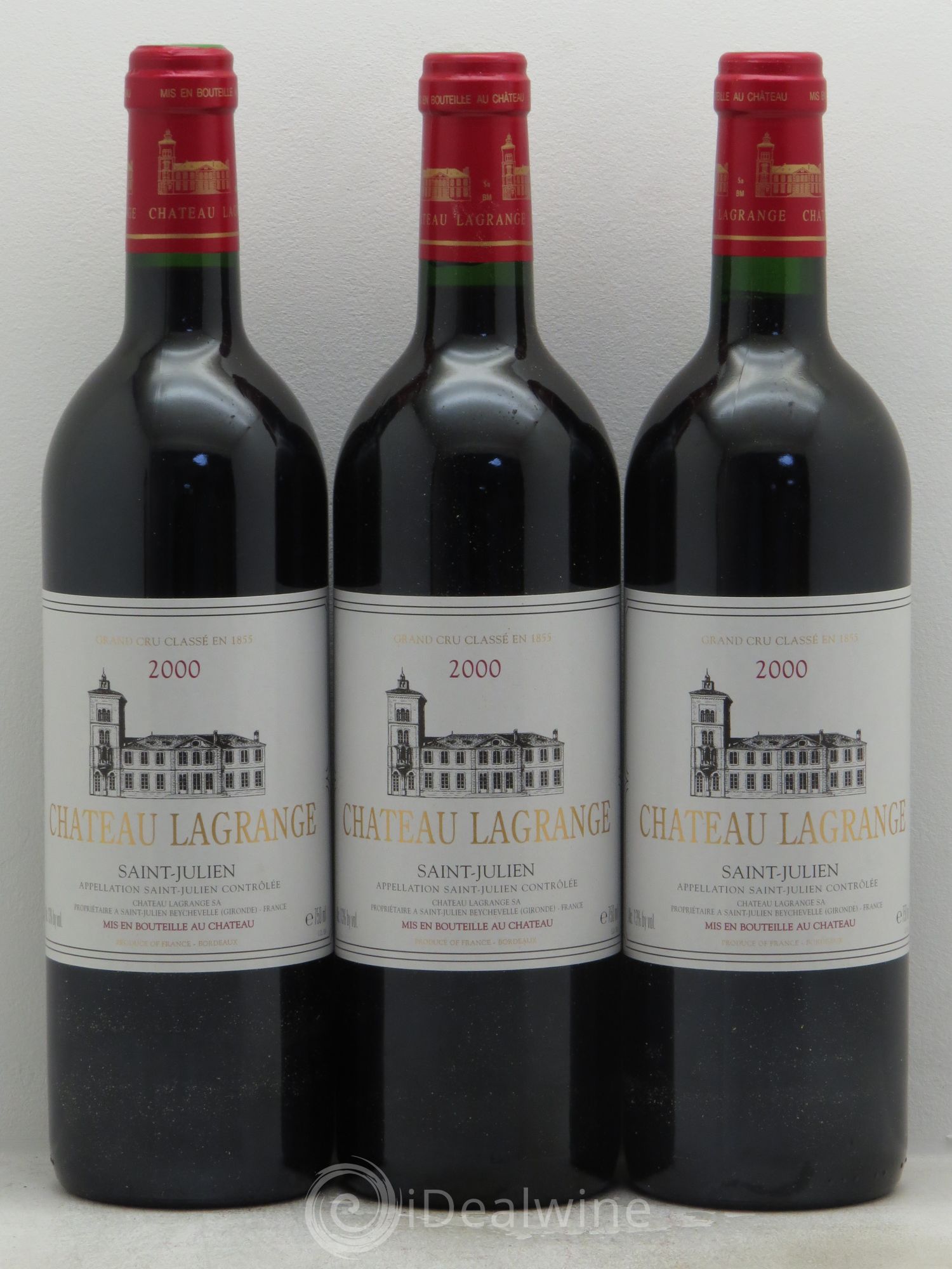 Château Lagrange 3ème Grand Cru Classé 2000 - Lot de 3 bouteilles - 0
