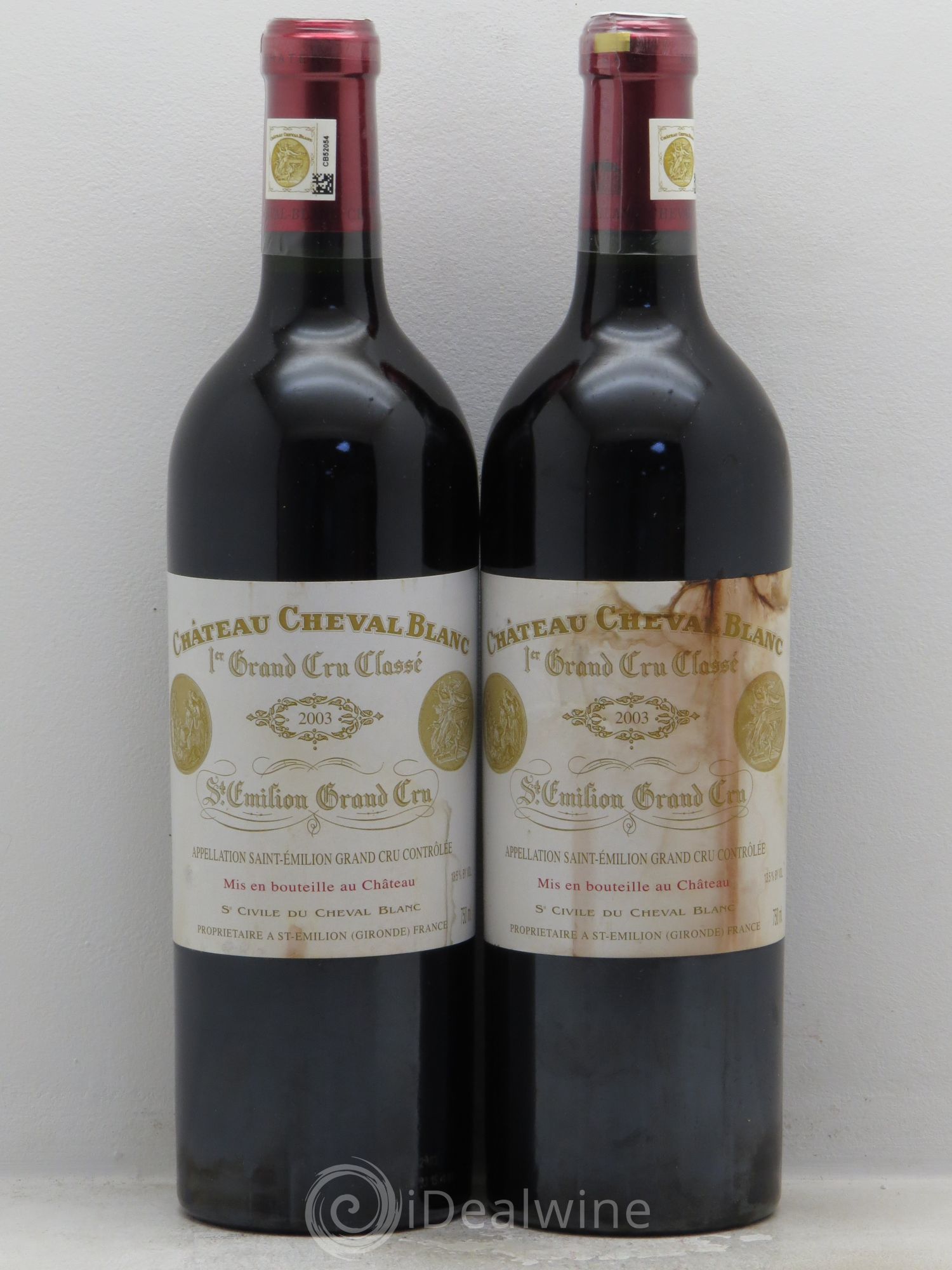 Château Cheval Blanc 1er Grand Cru Classé A 2003 - Lot de 2 bouteilles - 0