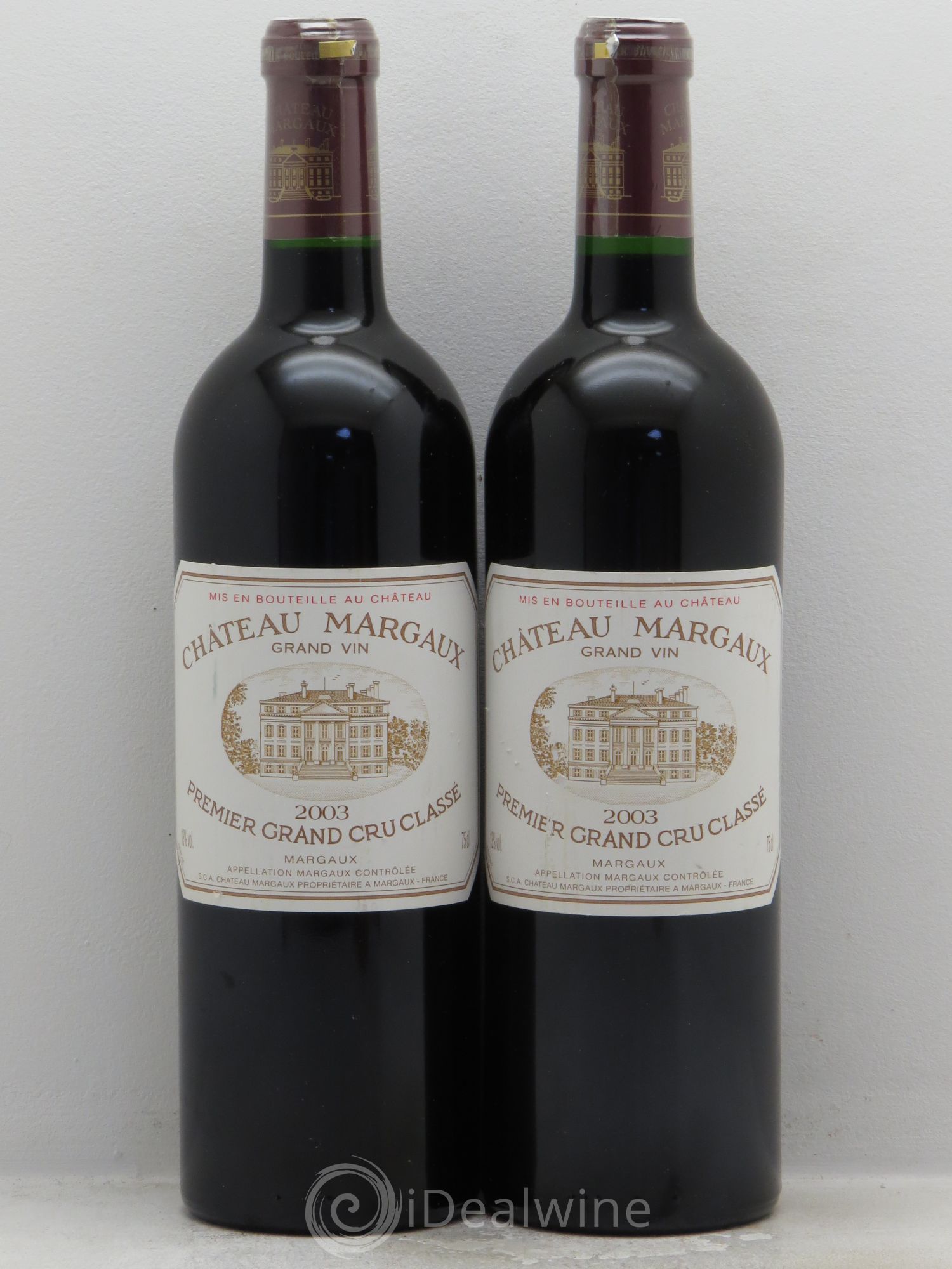Château Margaux 1er Grand Cru Classé 2003 - Lot de 2 bouteilles - 0