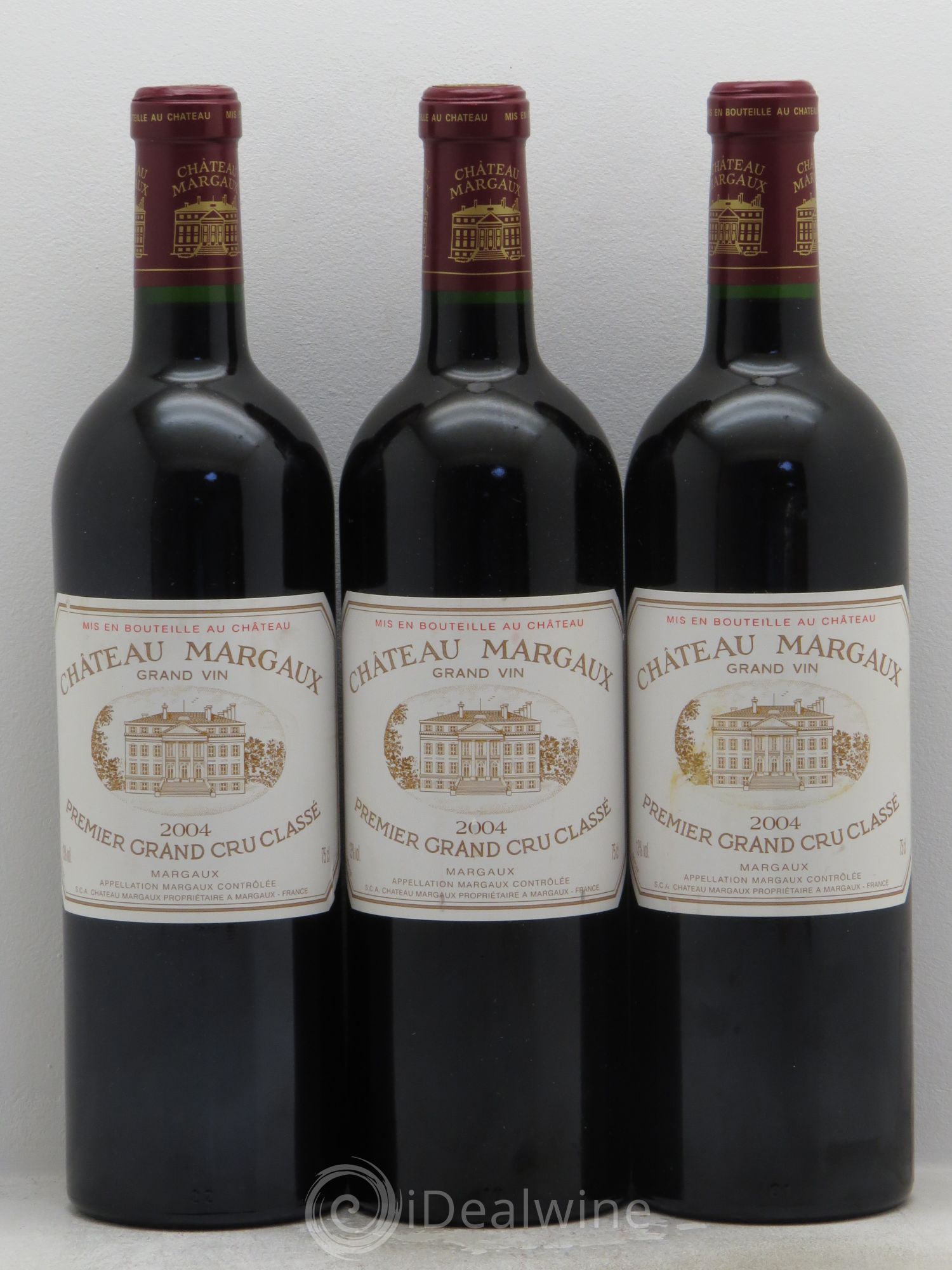 Château Margaux 1er Grand Cru Classé 2004 - Lot de 3 bouteilles - 0