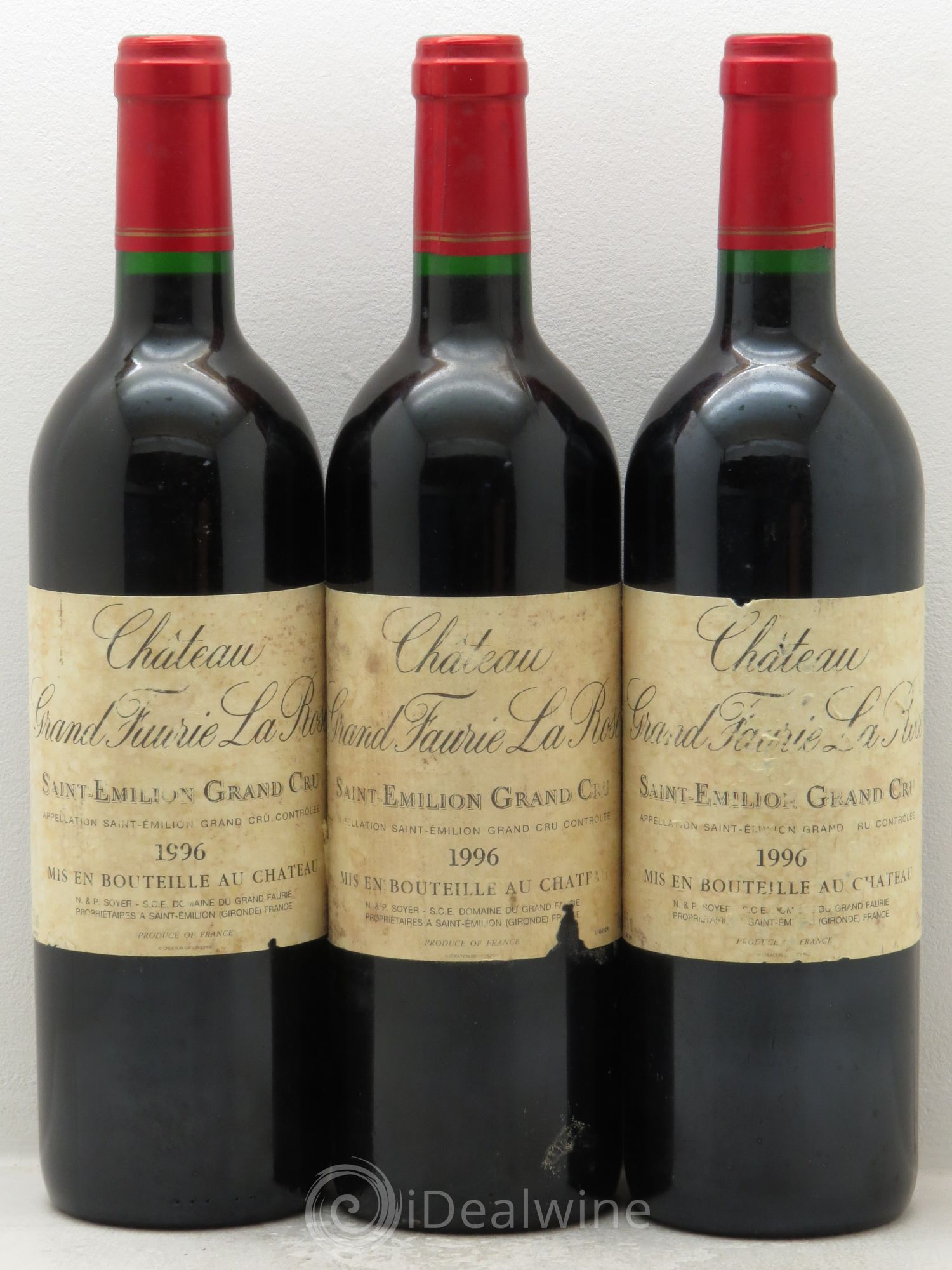 Saint-Émilion Grand Faurie Larose 1996 - Posten von 3 Flaschen - 0