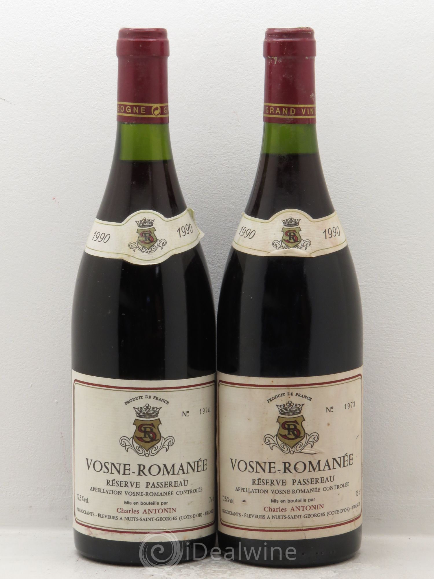 Vosne-Romanée Réserve Passereau Charles Antonin 1990 - Posten von 2 Flaschen - 0