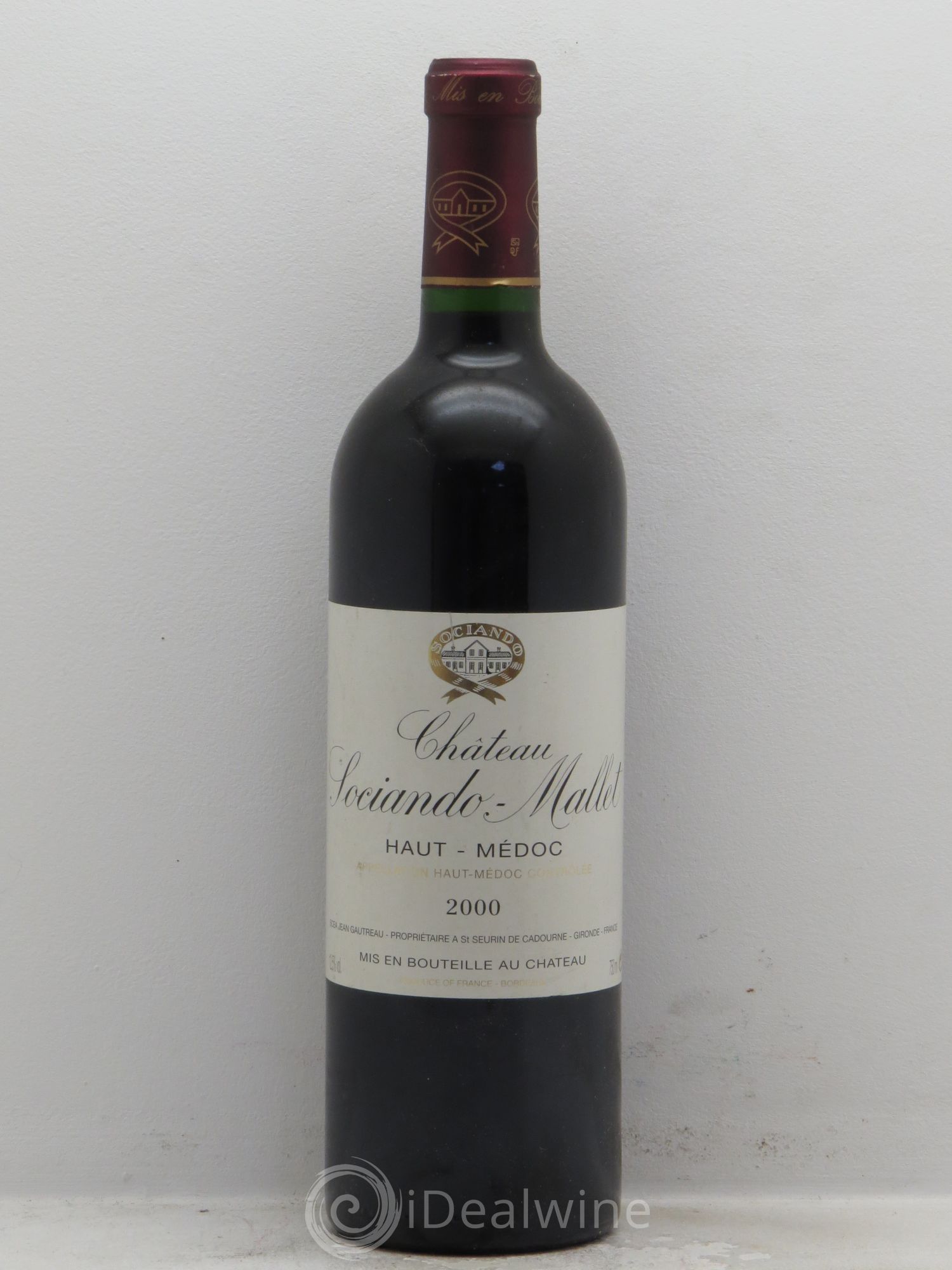 Château Sociando Mallet 2000 - Lot de 1 bouteille - 0
