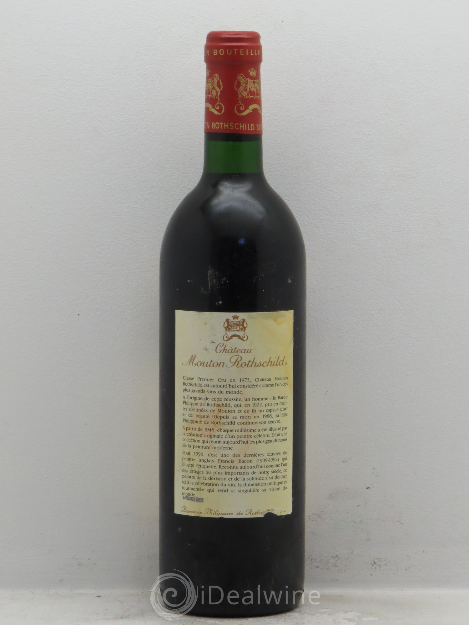 Château Mouton Rothschild 1er Grand Cru Classé 1990 - Lot de 1 bouteille - 1