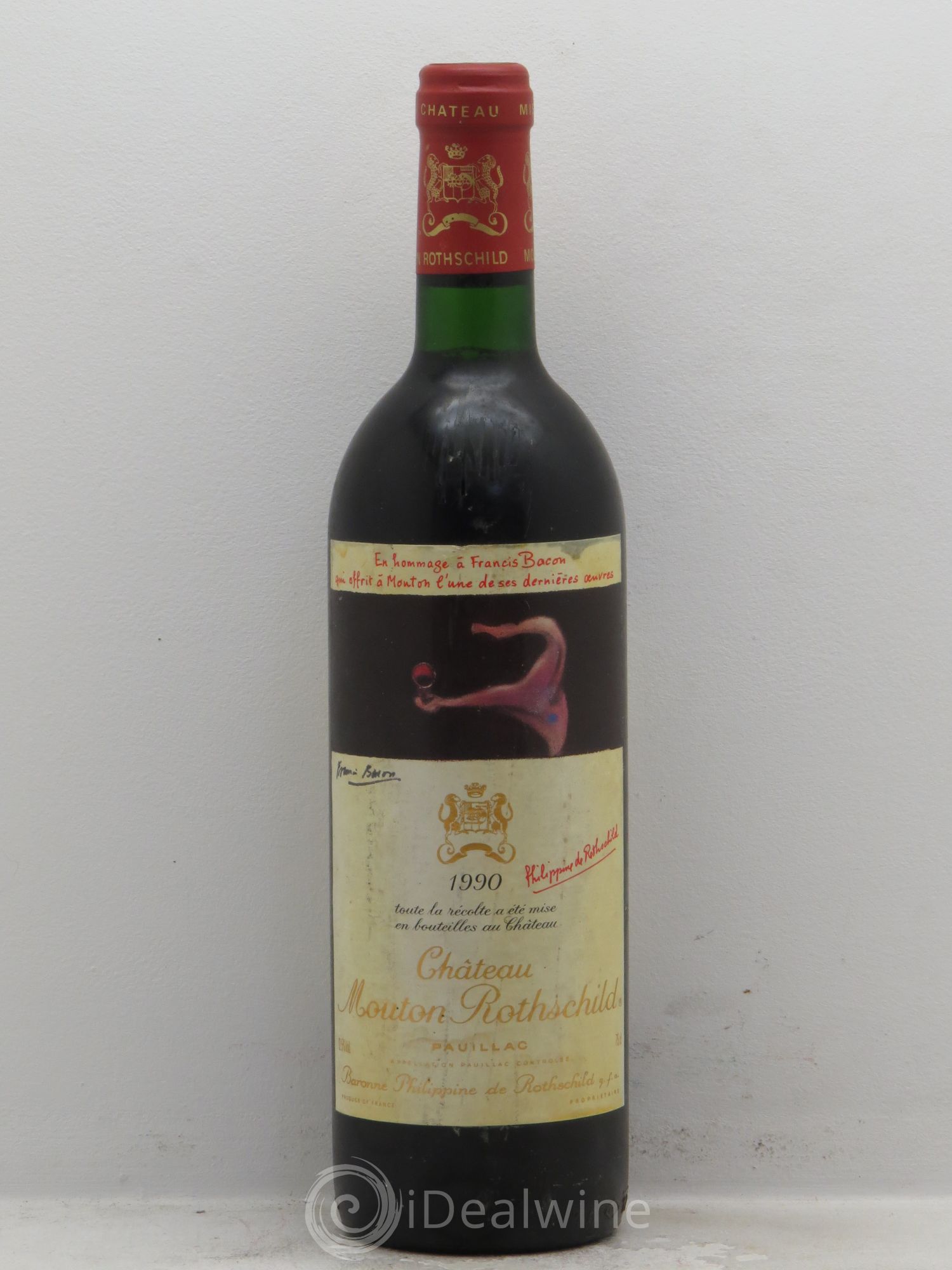 Château Mouton Rothschild 1er Grand Cru Classé 1990 - Lot de 1 bouteille - 0