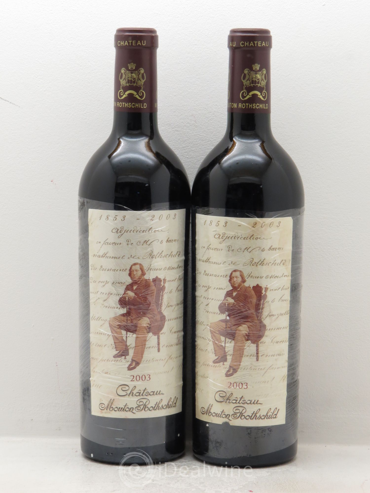 Château Mouton Rothschild 1er Grand Cru Classé 2003 - Lot de 2 bouteilles - 0