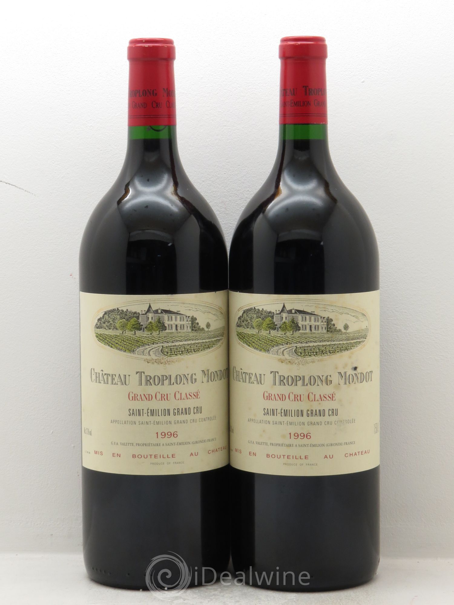 Château Troplong Mondot 1er Grand Cru Classé B 1996 - Lot de 2 magnums - 0