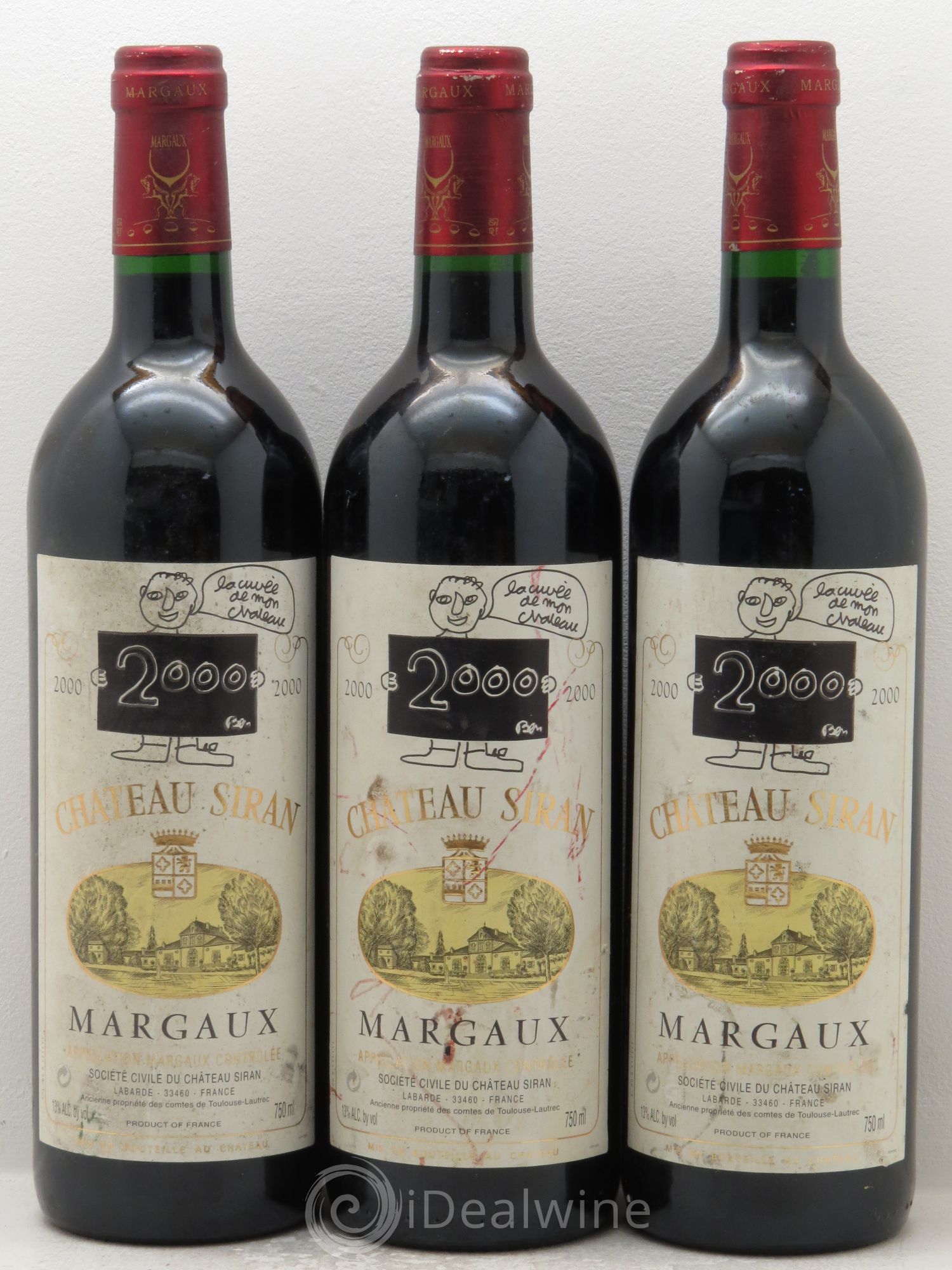 Château Siran 2000 - Lot de 3 bouteilles - 0