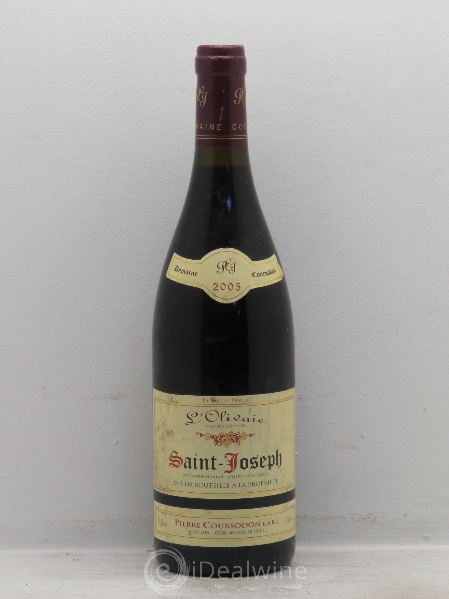 Saint-Joseph L'Olivaie Pierre et Jérôme Coursodon 2005 - Lot de 1 bouteille - 0
