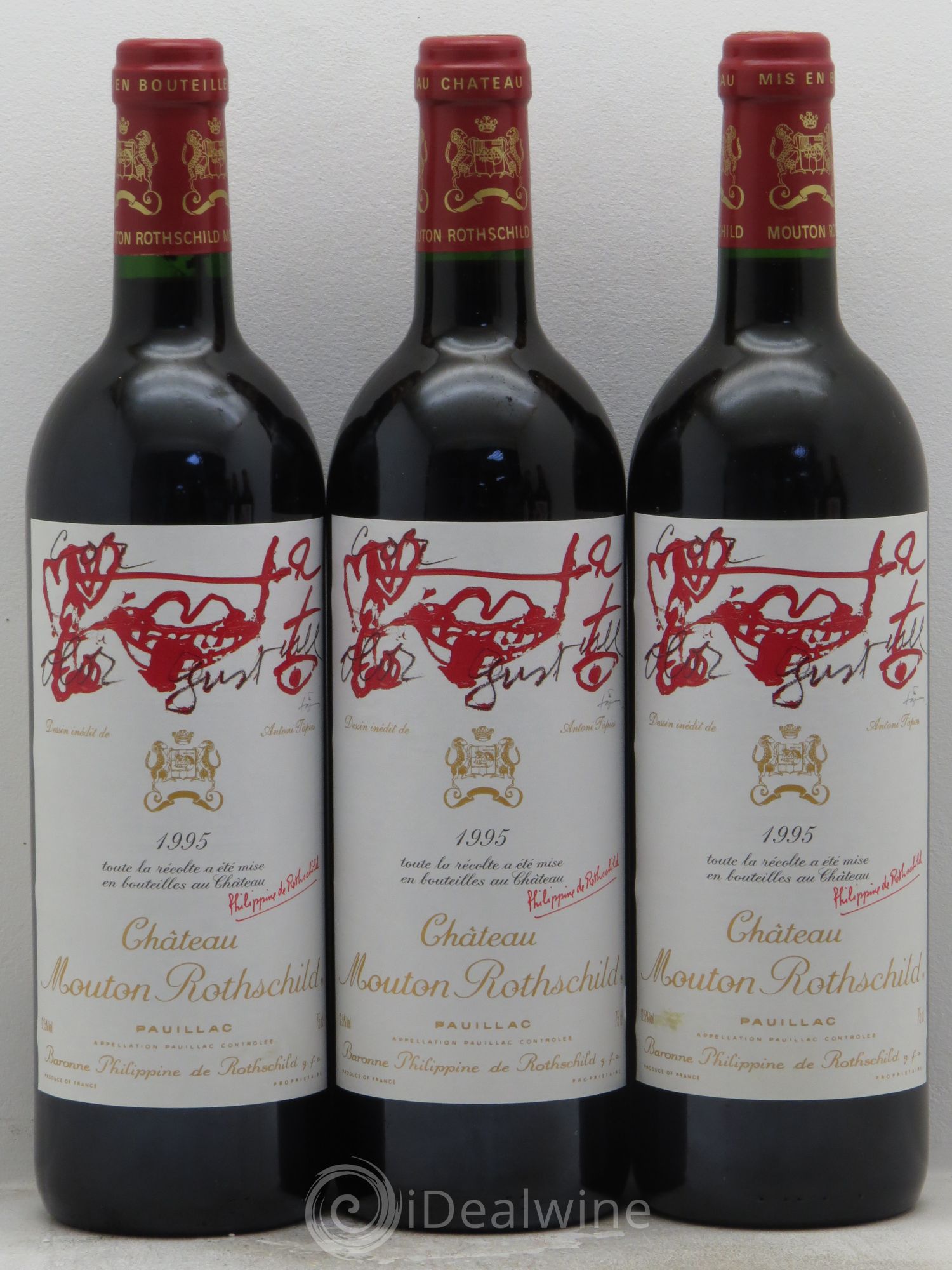 Château Mouton Rothschild 1er Grand Cru Classé 1995 - Lot de 6 bouteilles - 1