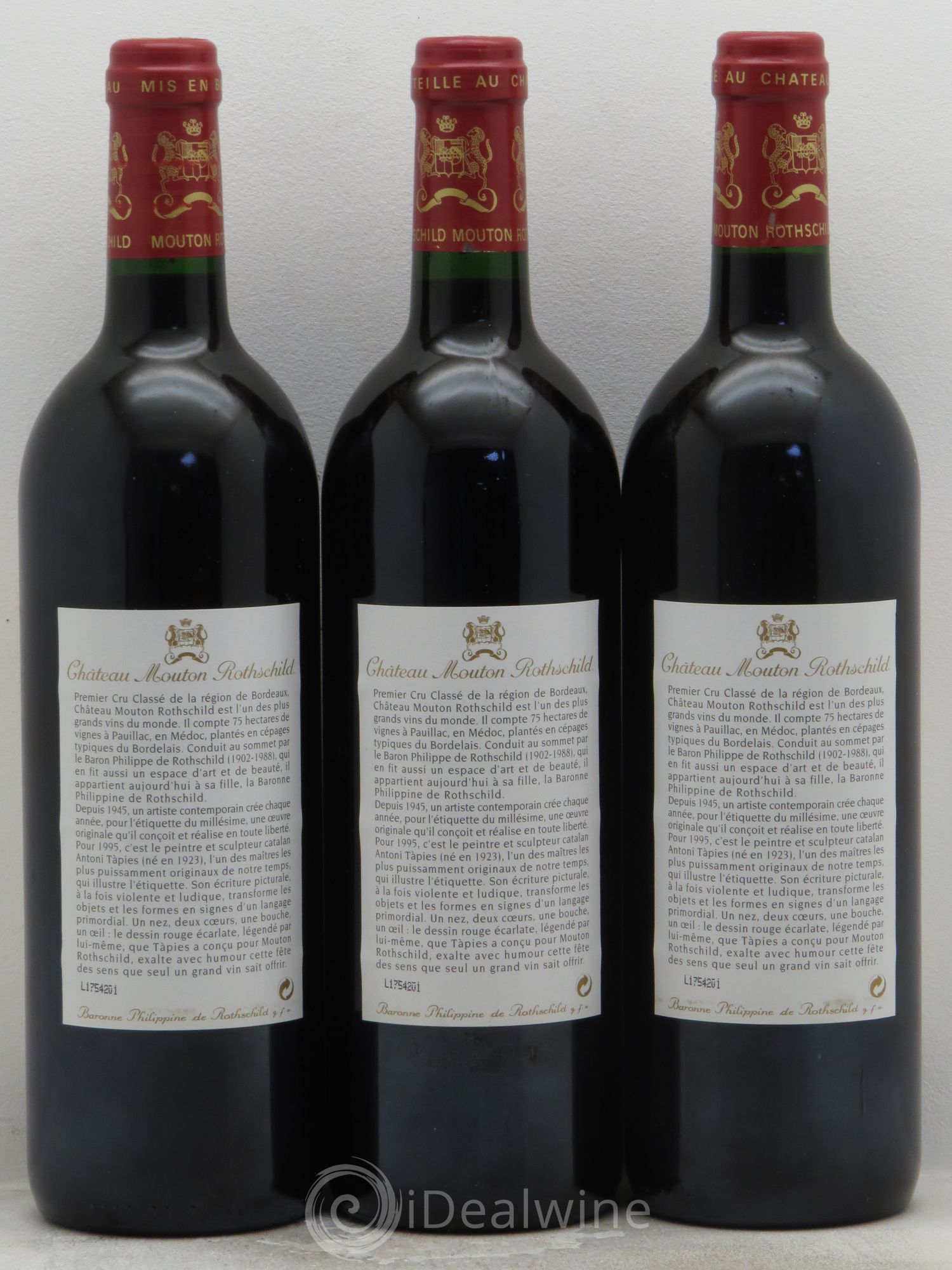 Château Mouton Rothschild 1er Grand Cru Classé 1995 - Lot de 6 bouteilles - 4