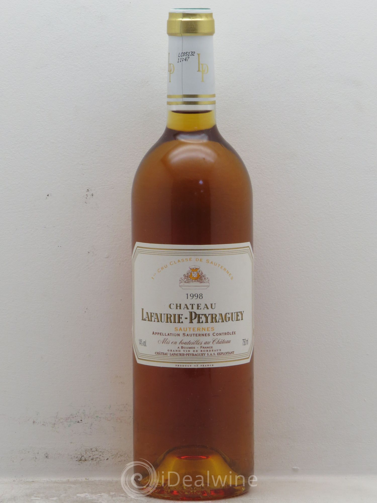 Château Lafaurie-Peyraguey 1er Grand Cru Classé 1998 - Lot de 1 bouteille - 0