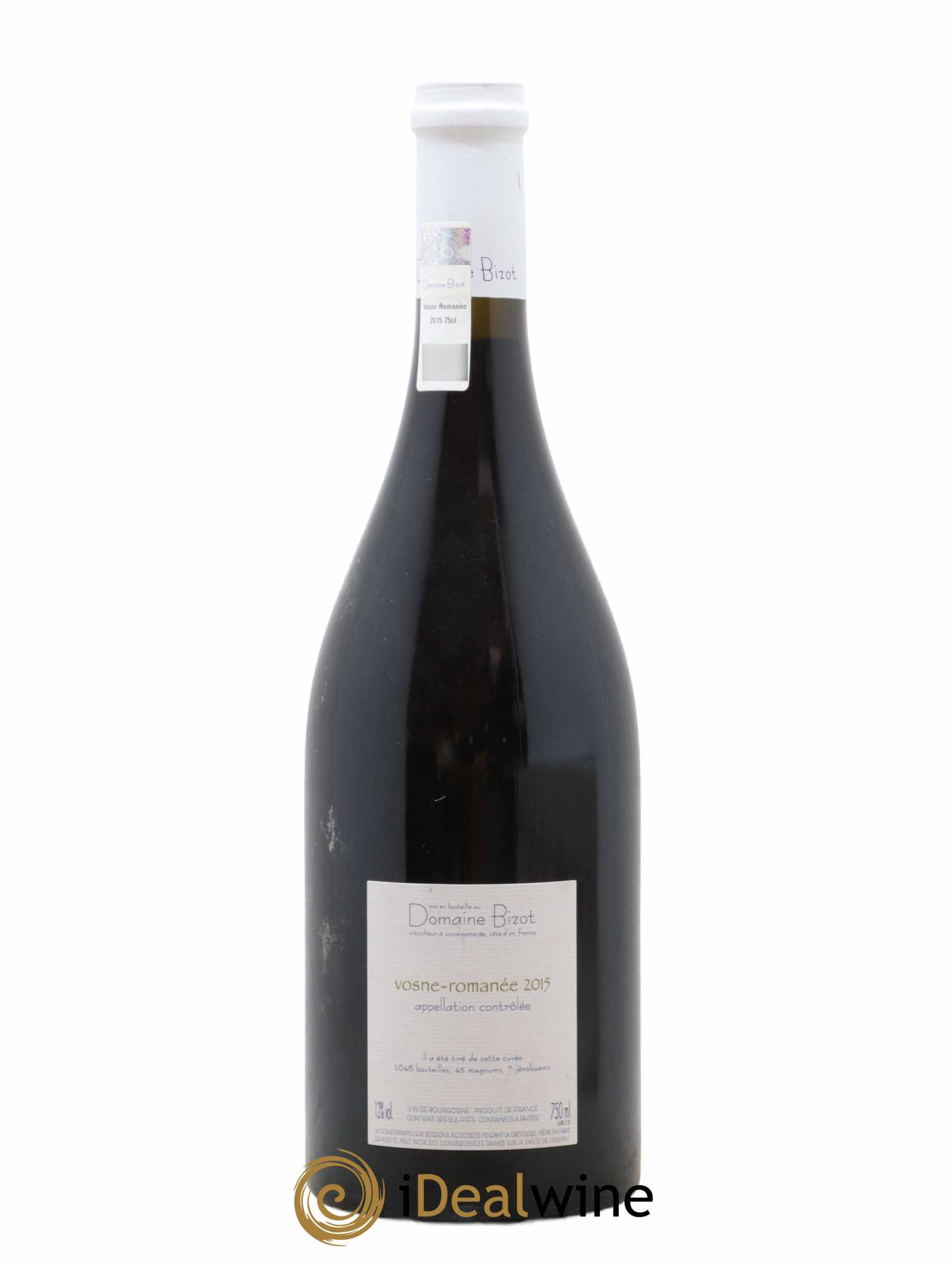 Vosne-Romanée Bizot (Domaine) 2015 - Lot de 1 bouteille - 1