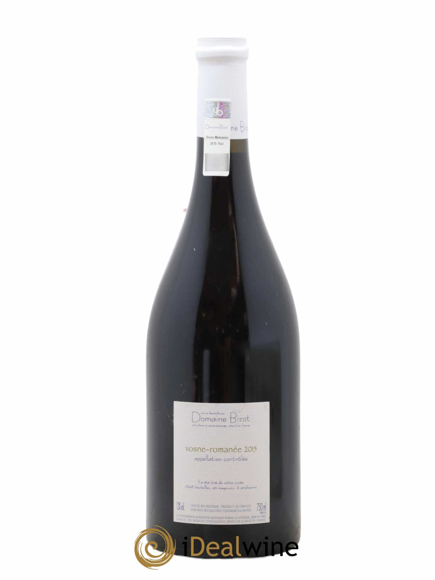 Vosne-Romanée Bizot (Domaine) 2015 - Lot de 1 bouteille - 1