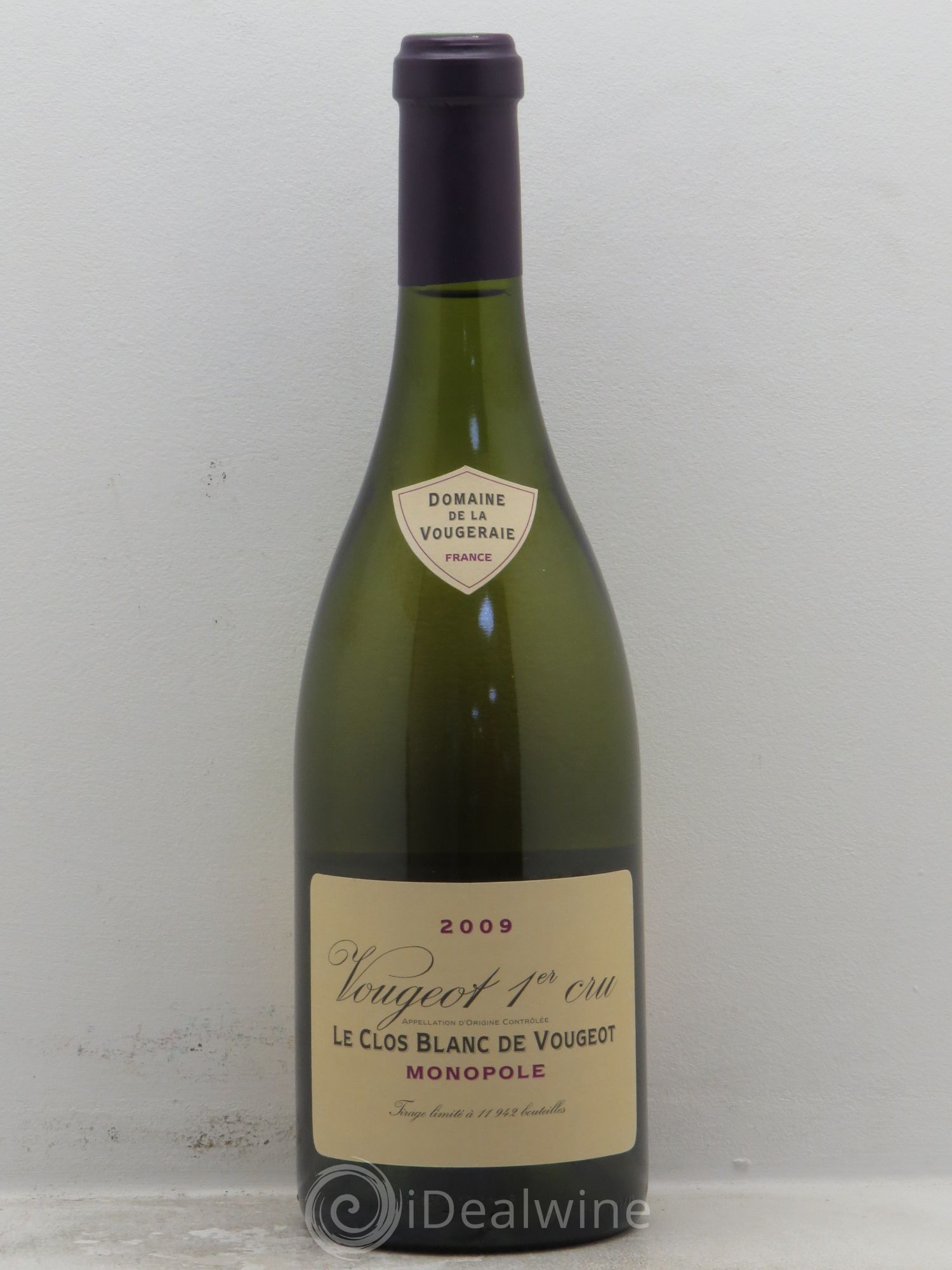 Vougeot 1er Cru Domaine de la Vougeraie 2009 - Posten von 1 Flasche - 0
