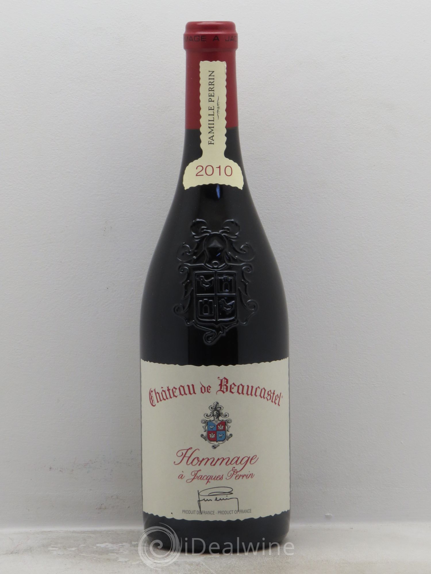 Châteauneuf-du-Pape Château de Beaucastel Hommage à Jacques Perrin Famille Perrin 2010 - Lot de 1 bouteille - 0