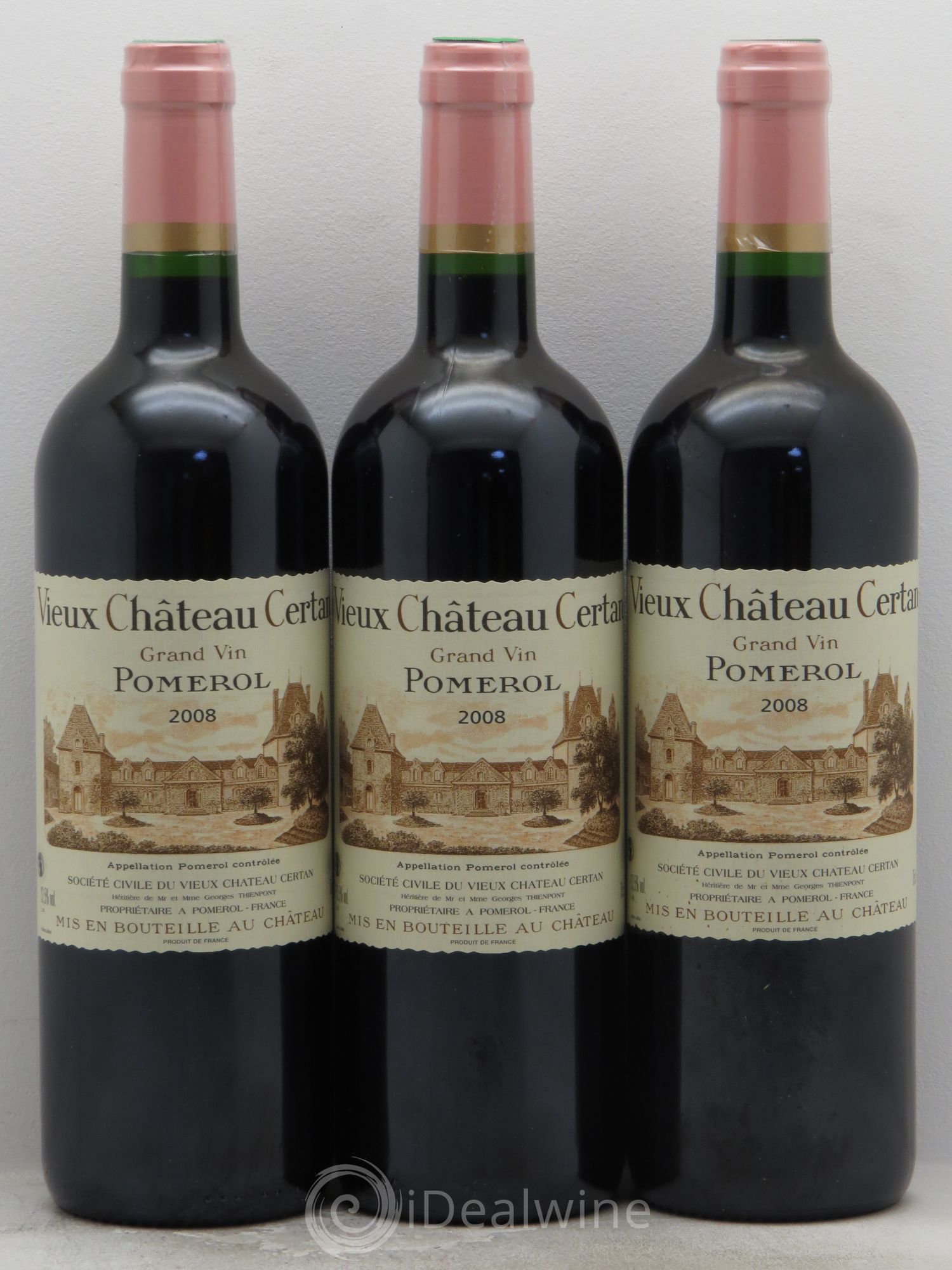 Vieux Château Certan 2008 - Lot de 3 bouteilles - 0